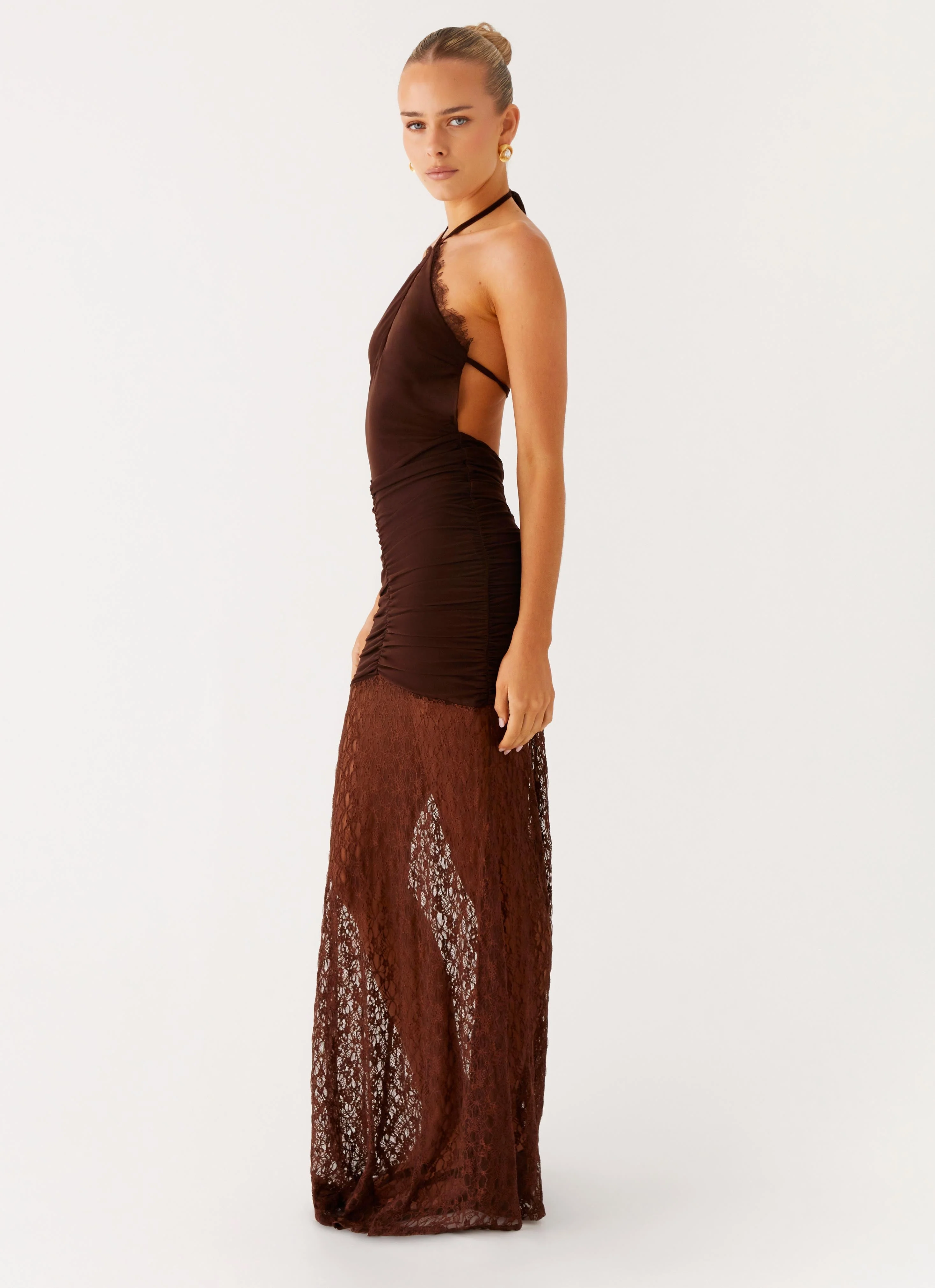 Somber Maxi Dress - Chocolate - Image 2