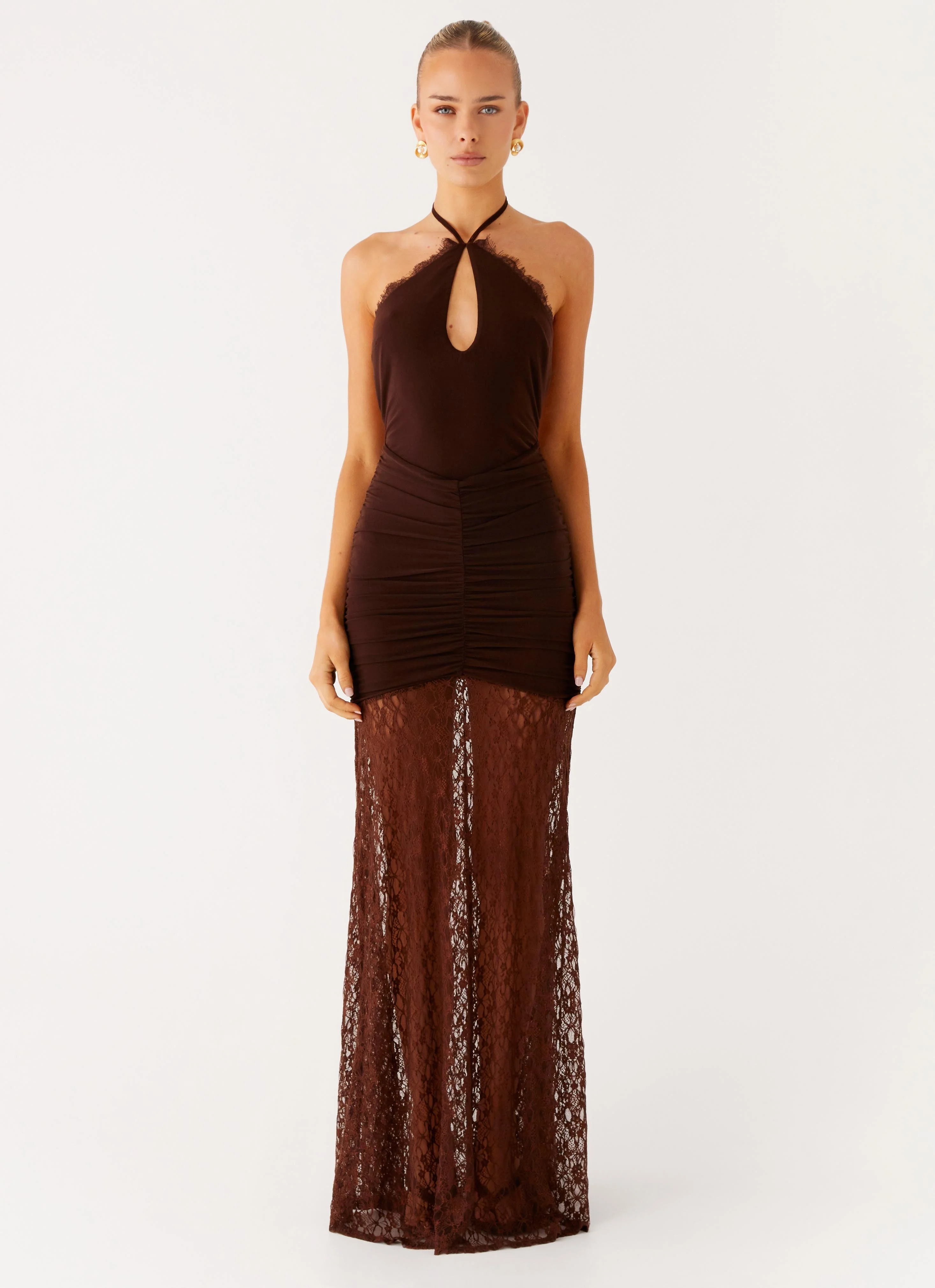 Somber Maxi Dress - Chocolate - Image 4