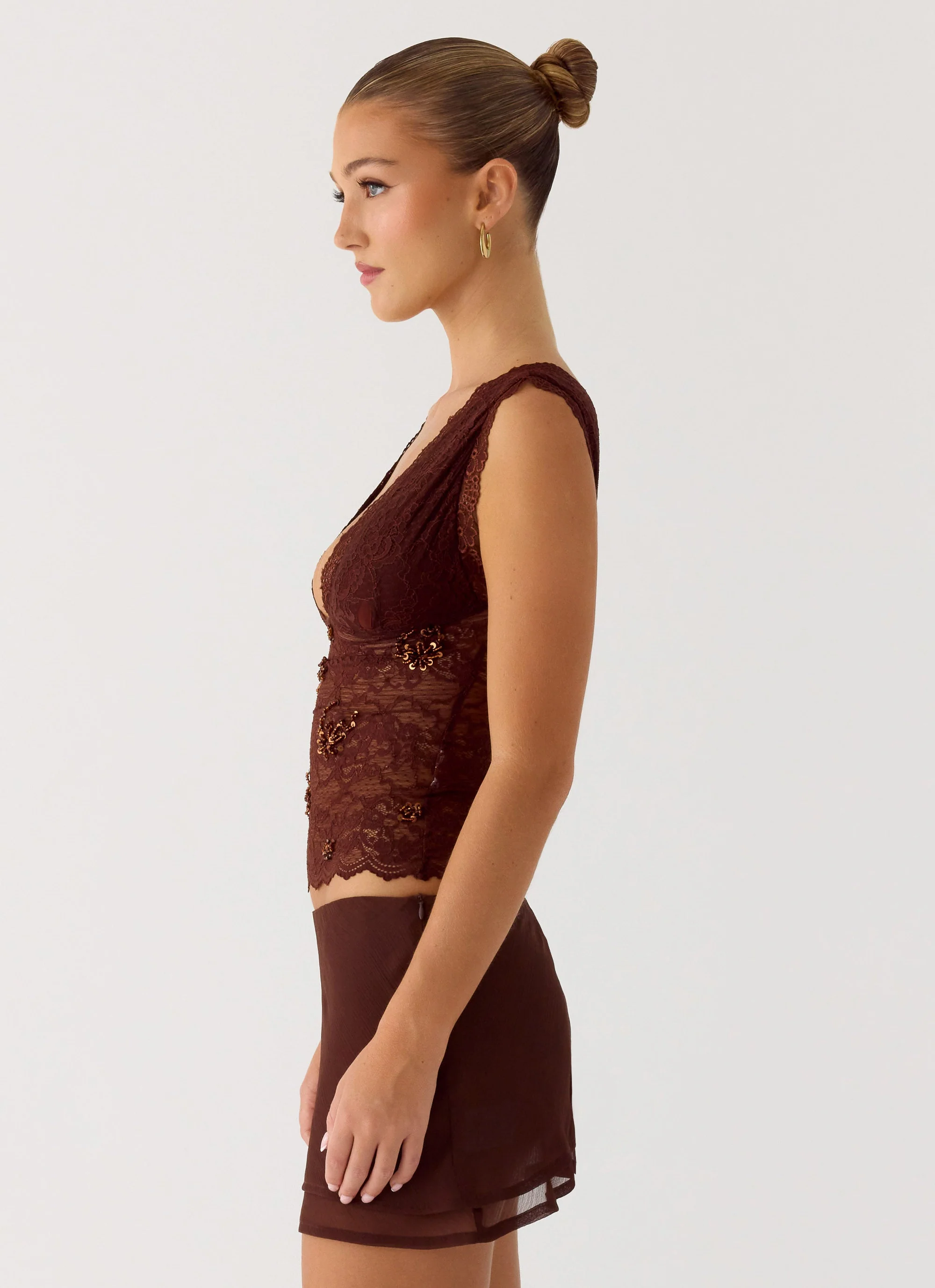 Sommers Lace Top - Chocolate - Image 4