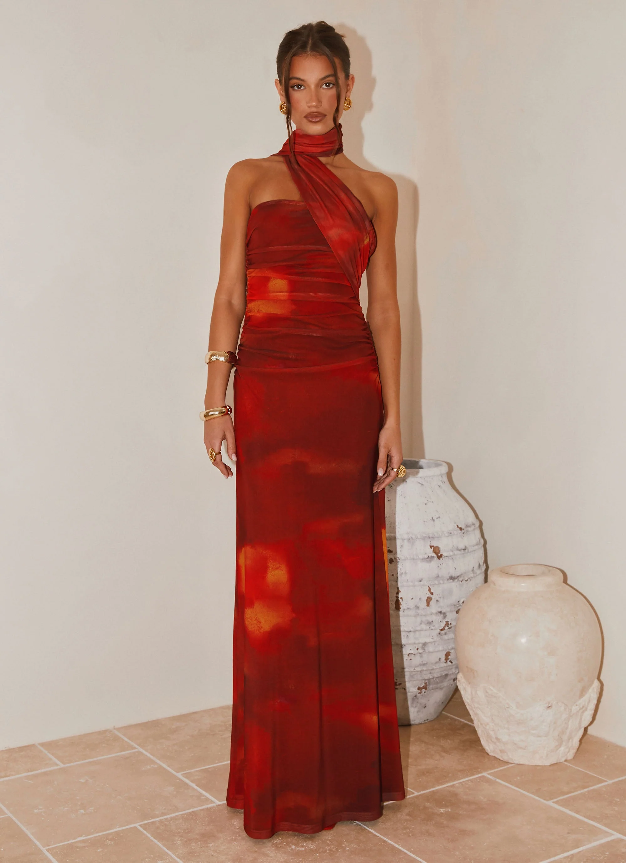 Songbird Maxi Dress - Scarlet Blur - Image 2