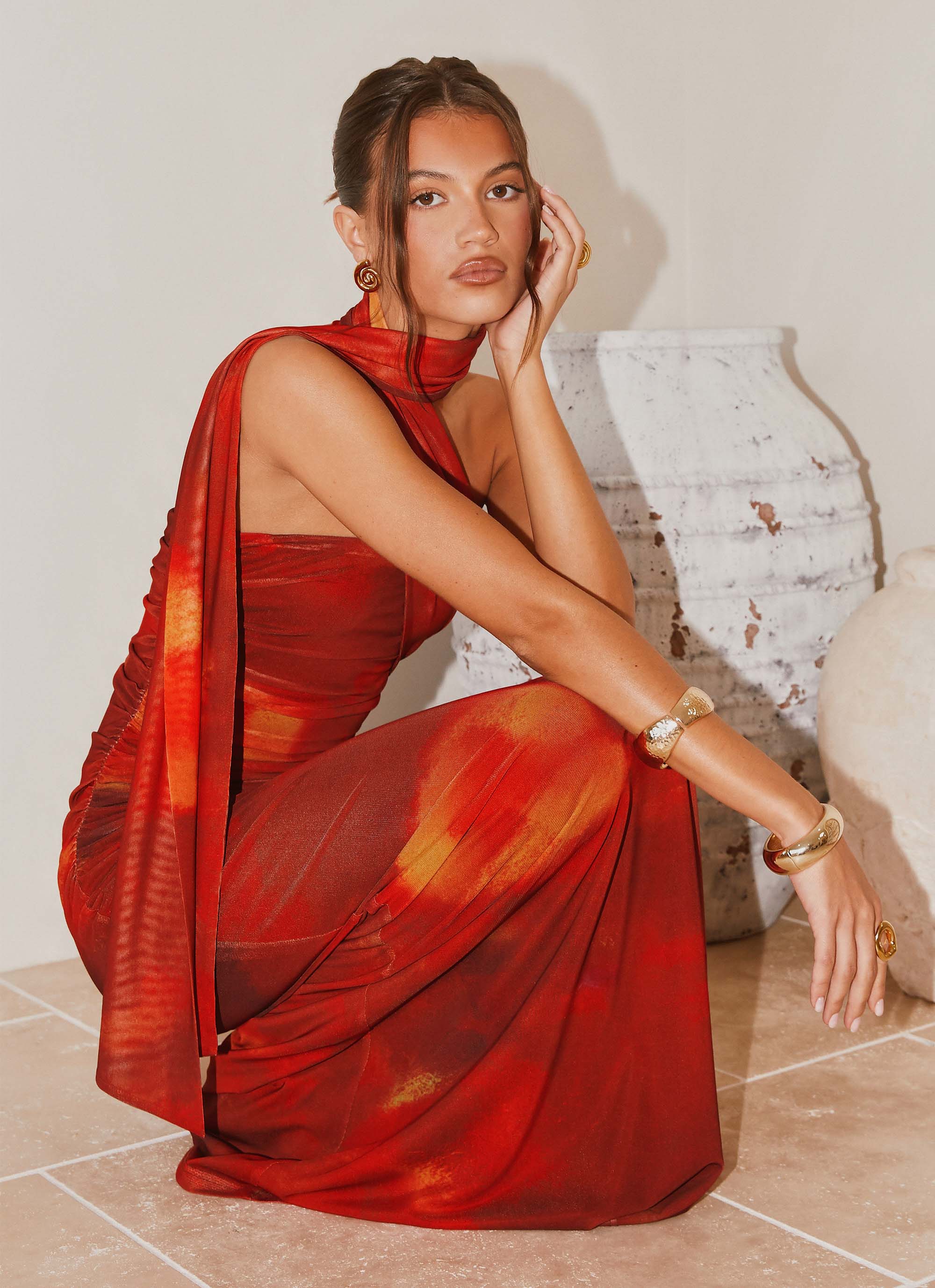 Songbird Maxi Dress - Scarlet Blur - Image 4