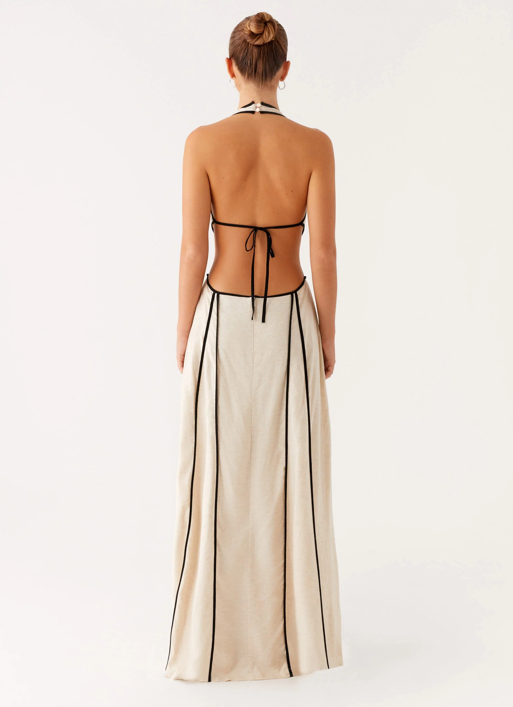 Sonnet Cotton Maxi Dress - Oatmeal - Image 3