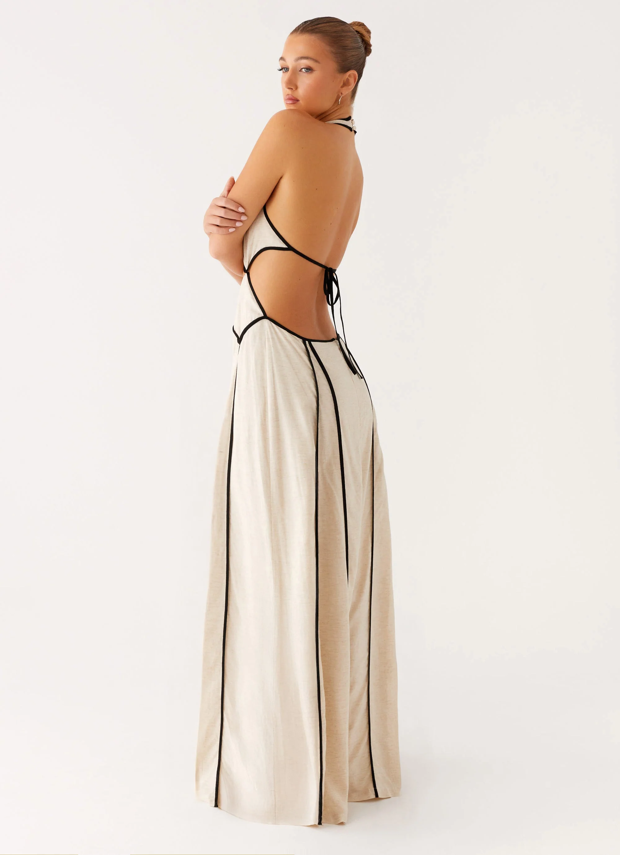 Sonnet Cotton Maxi Dress - Oatmeal - Image 4
