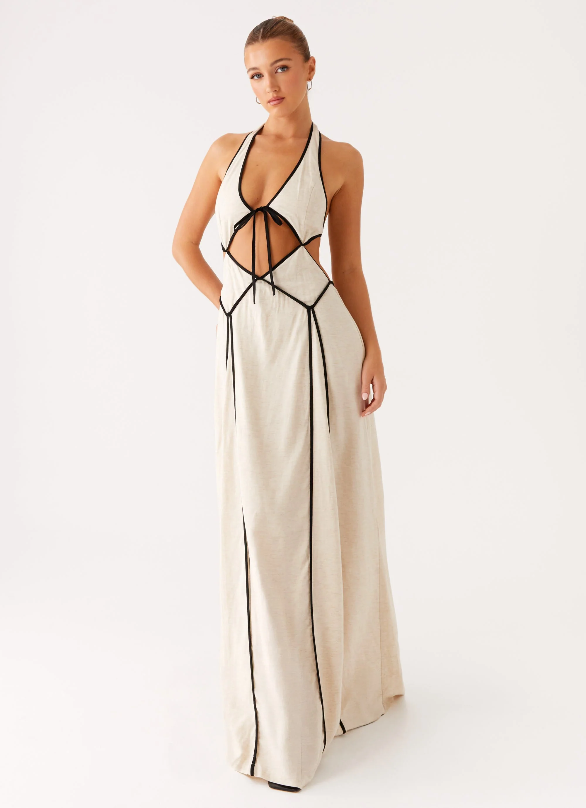 Sonnet Cotton Maxi Dress - Oatmeal - Image 5