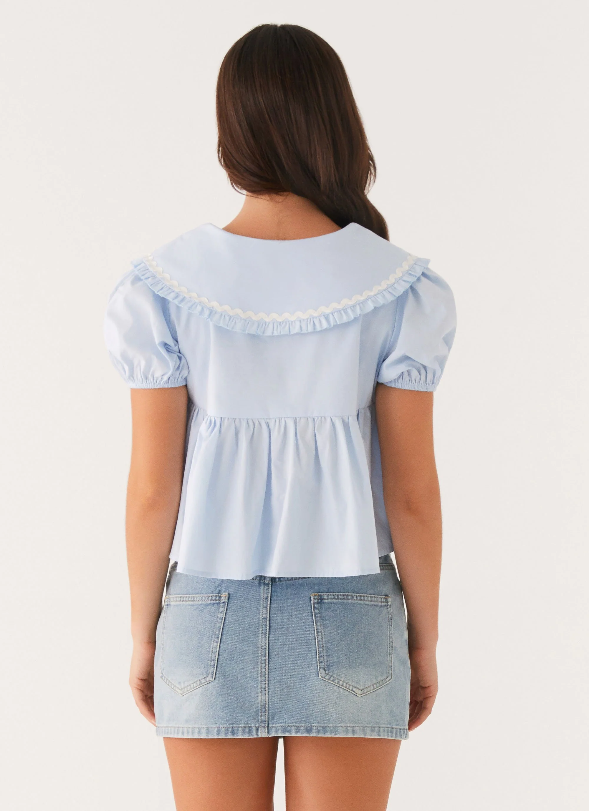 Sophie Babydoll Top - Blue - Image 4