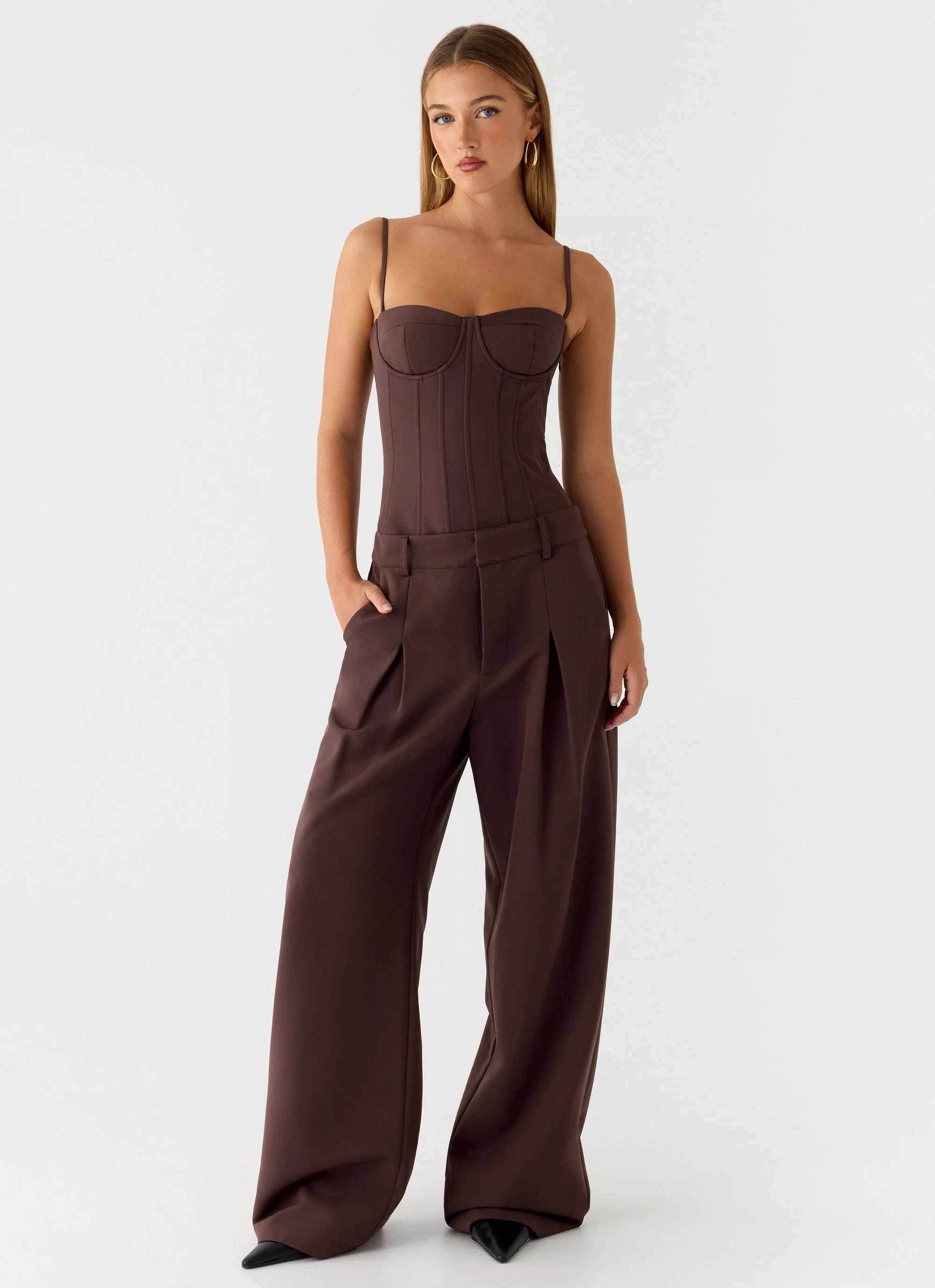 Sora Low Rise Pant - Dark Chocolate - Image 5