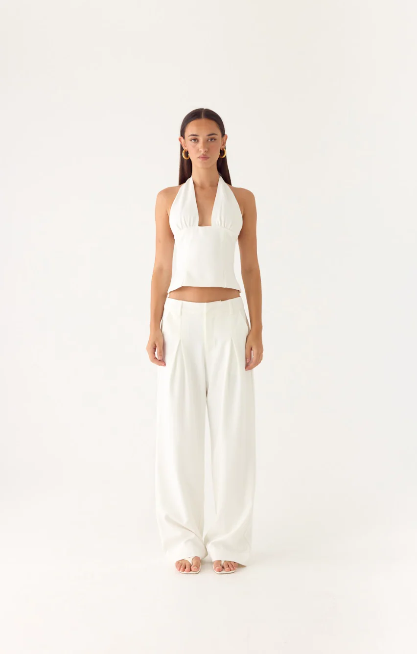 Sora Low Rise Pant - White - Image 7