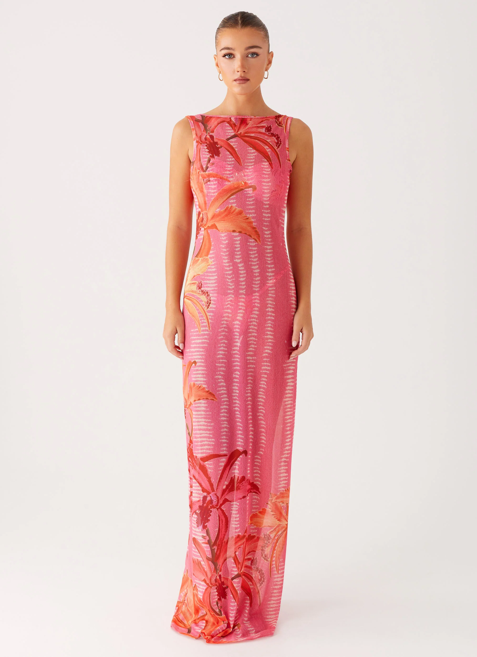 Sorella Maxi Dress - Tropical Pink Print - Image 4