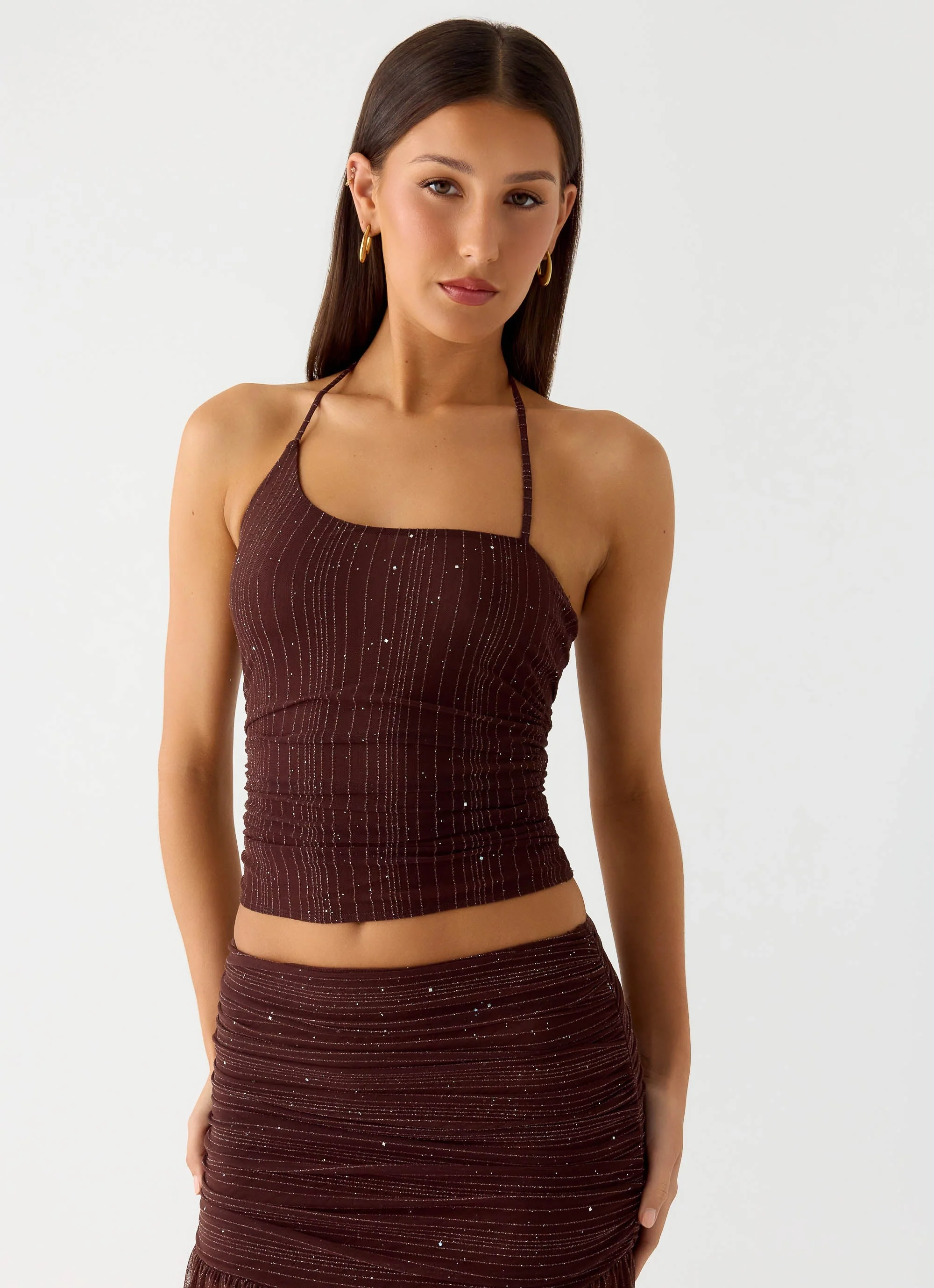Sparkling Night Top - Chocolate - Image 5