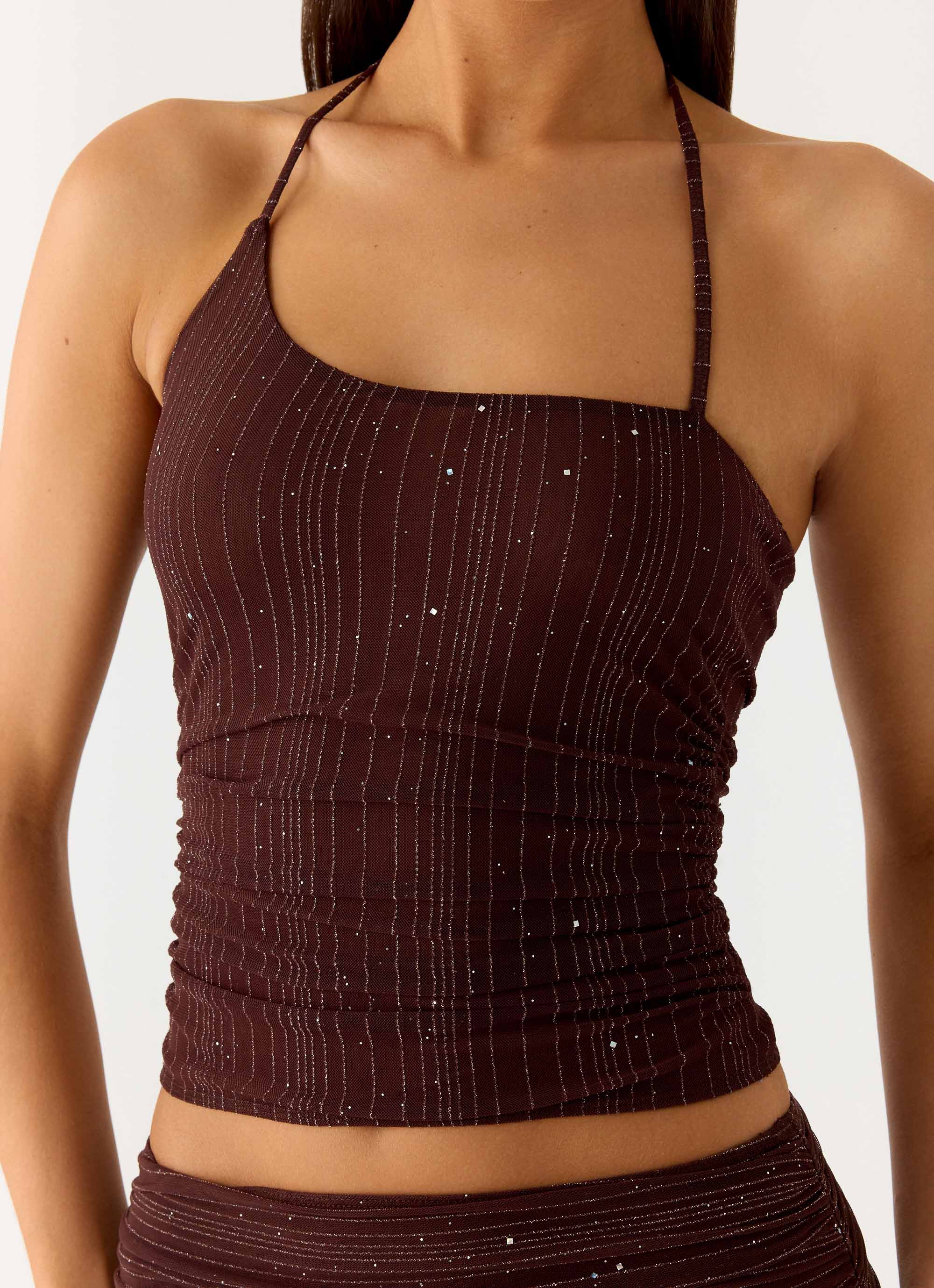 Sparkling Night Top - Chocolate - Image 7