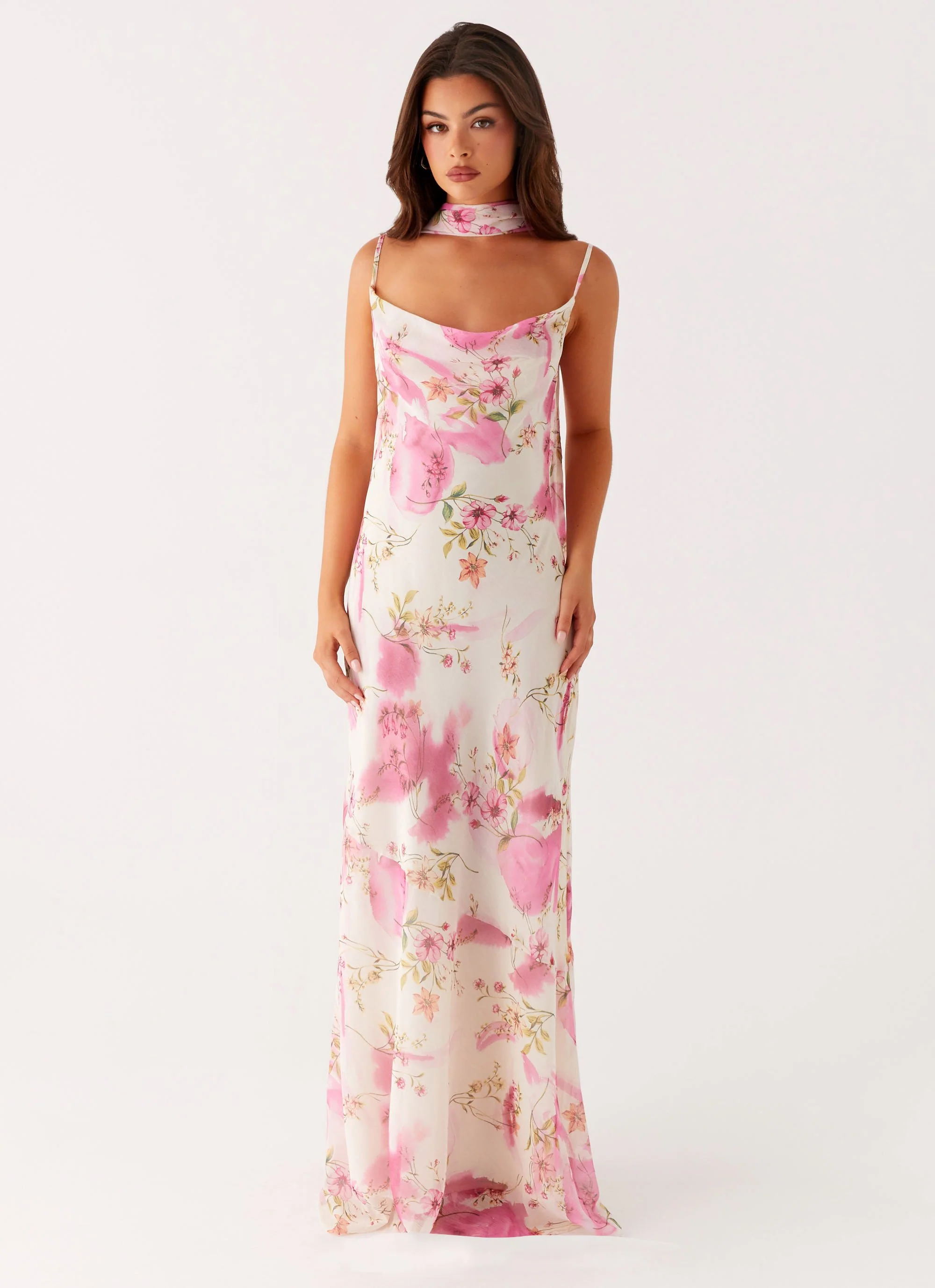 Spencer Maxi Dress - Ivory Floral Print - Image 2