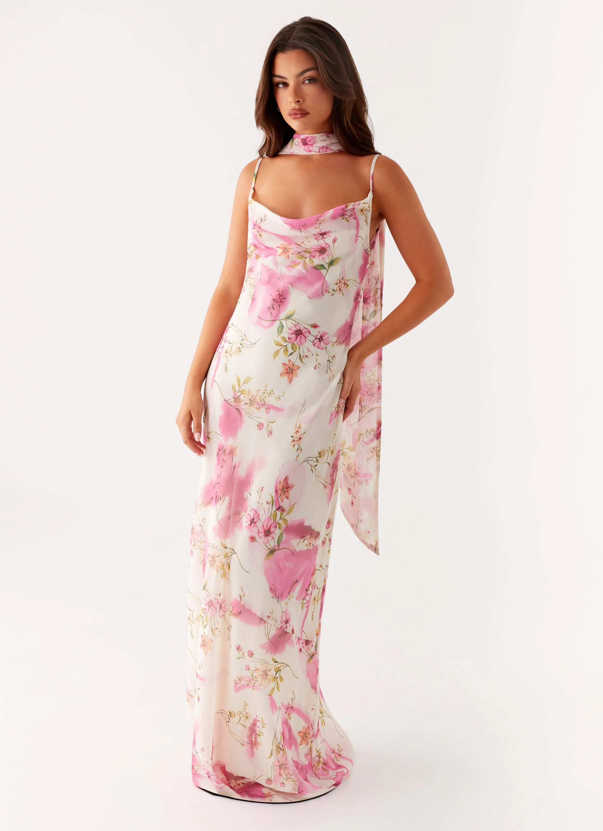 Spencer Maxi Dress - Ivory Floral Print - Image 6