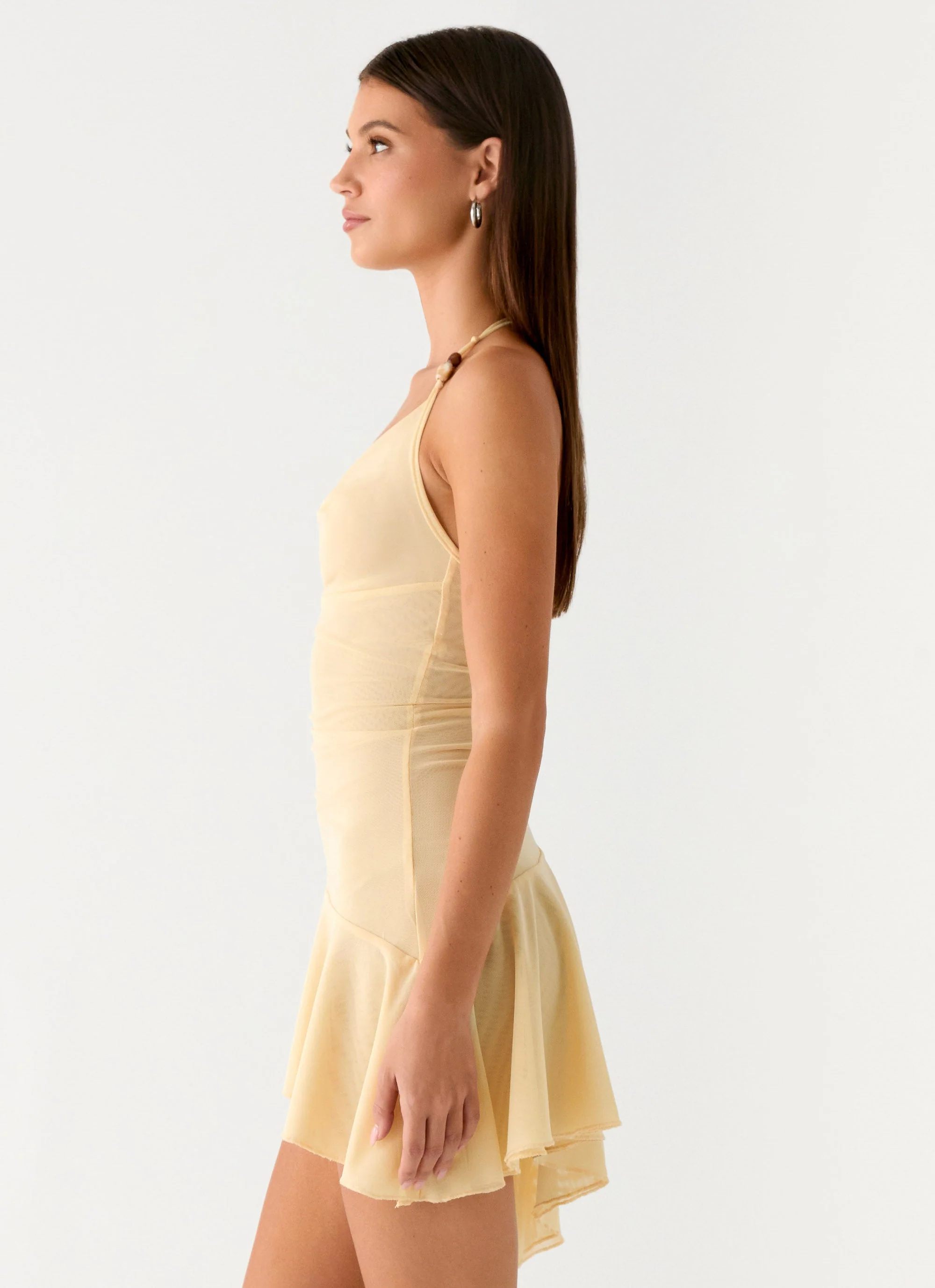 Spiced Sunset Mini Dress - Baby Yellow - Image 2