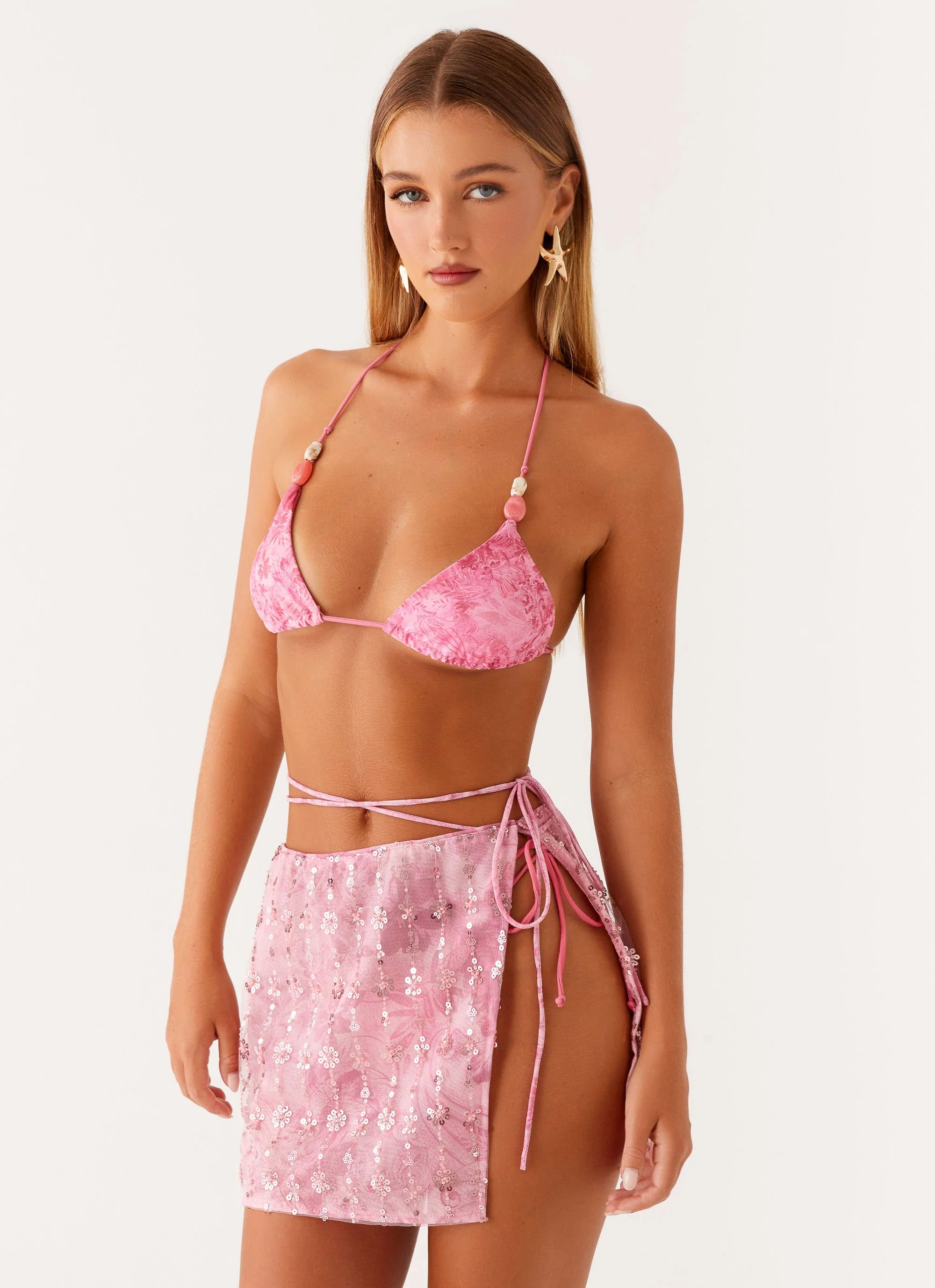 Stacie Mini Skirt - Pink Swirl - Image 9