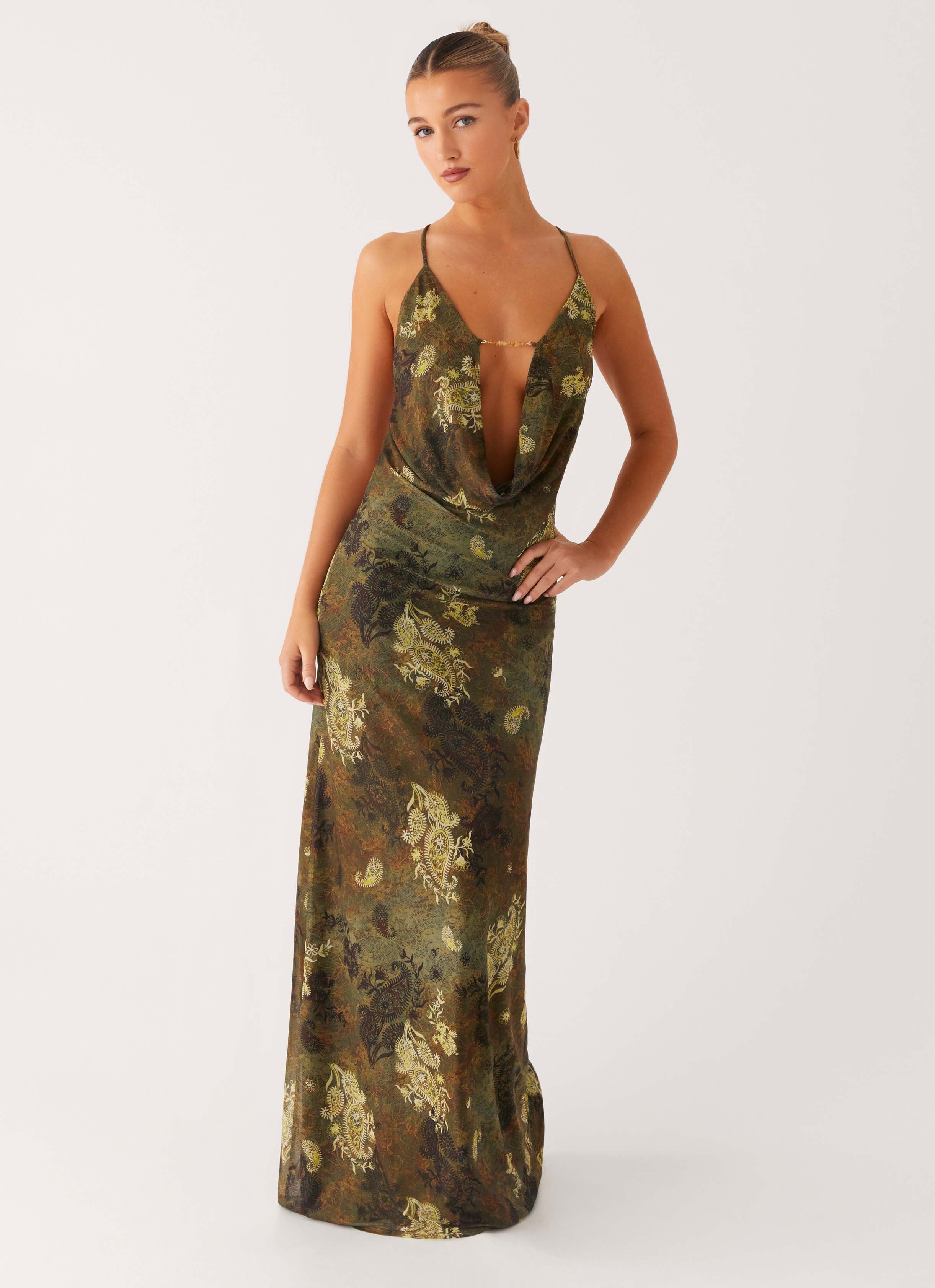 Star Fields Maxi Dress - Cyber Floral - Image 2