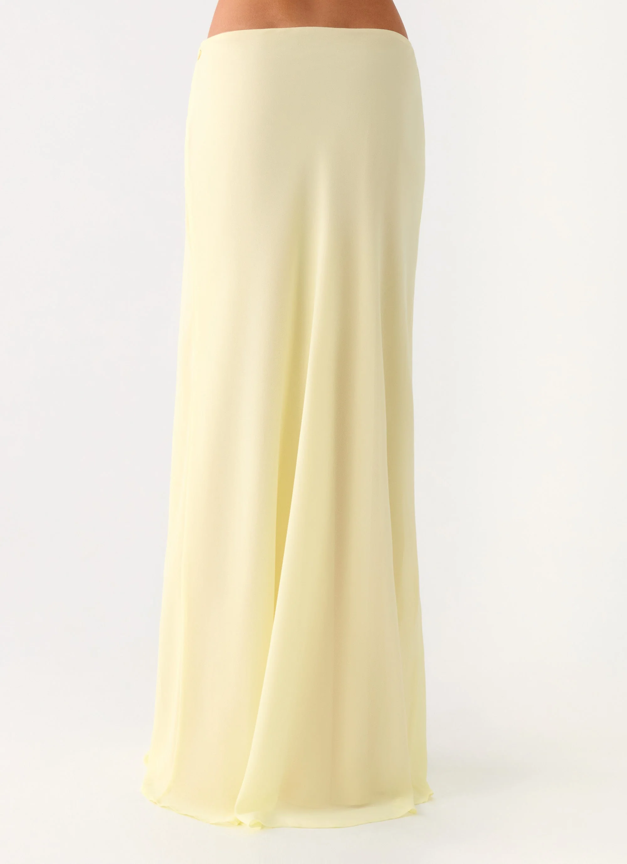 Star Girl Chiffon Maxi Skirt - Yellow - Image 4