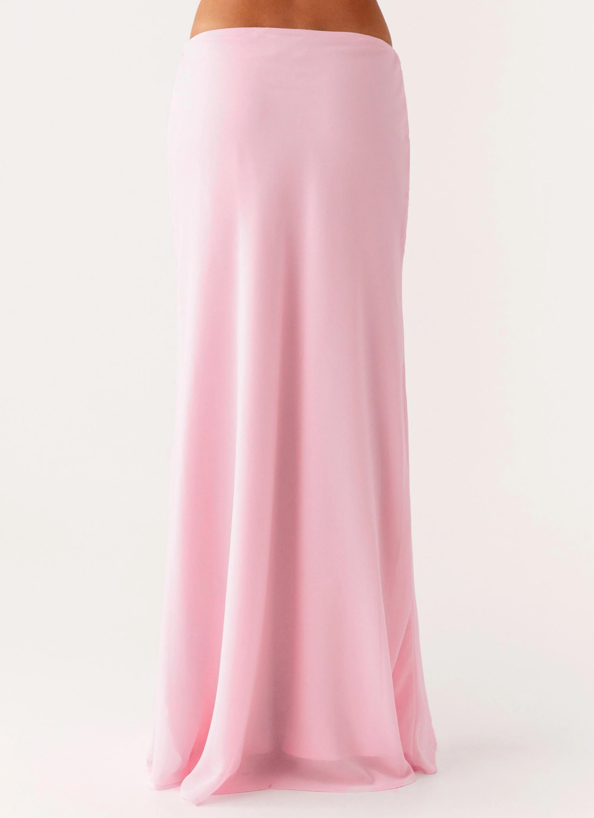 Star Girl Chiffon Maxi Skirt - Baby Pink - Image 4