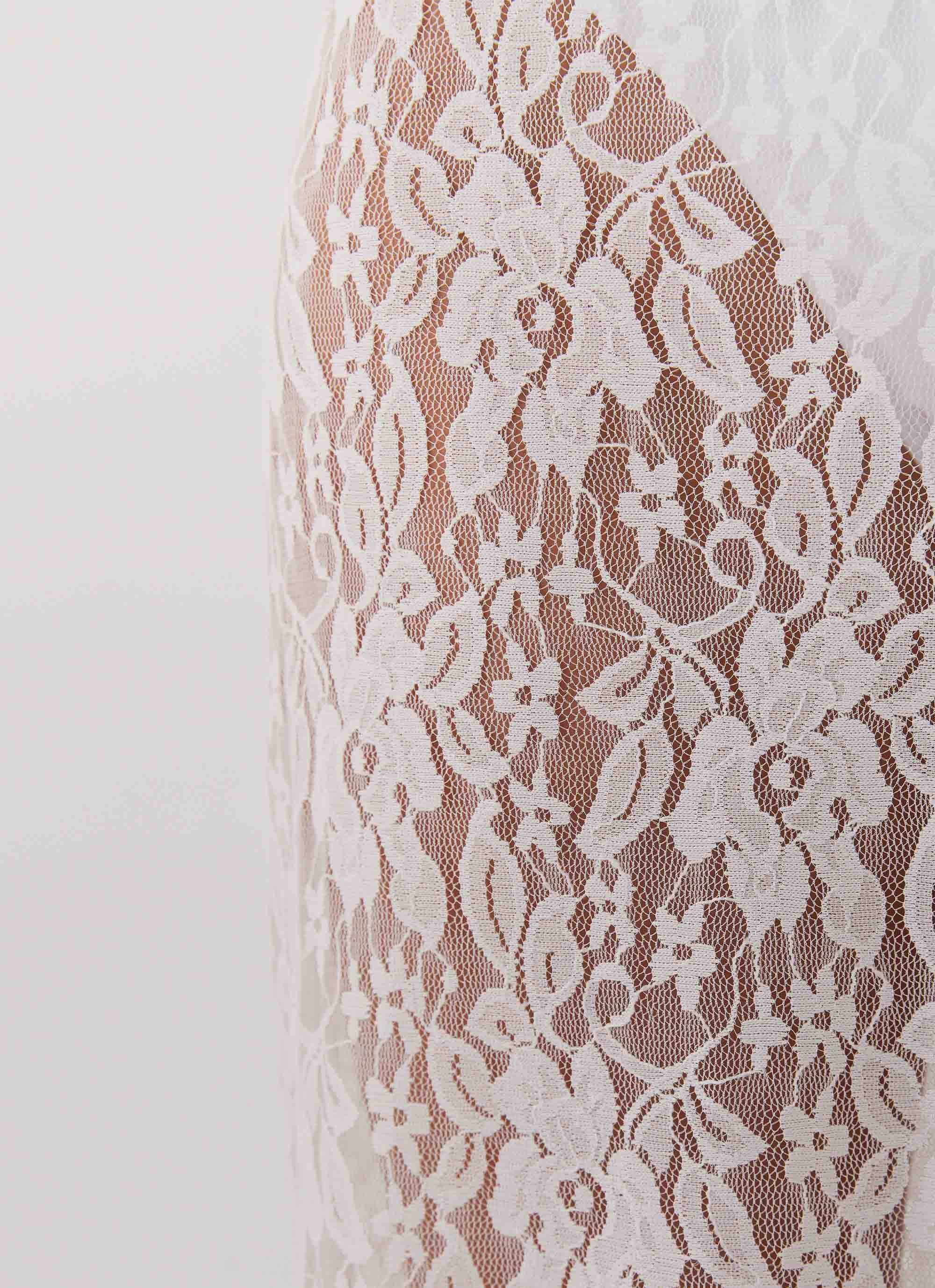 Sugar Sweet Lace Maxi Skirt - White - Image 4