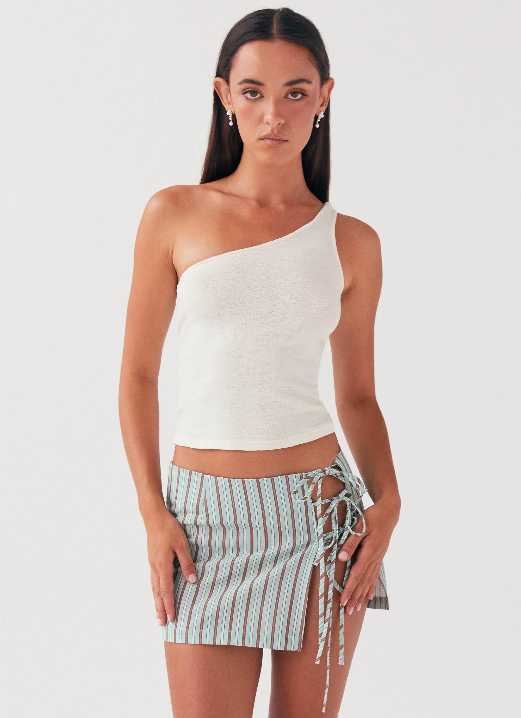 Summer Retreat Mini Skirt - Coastal Stripe - Image 6