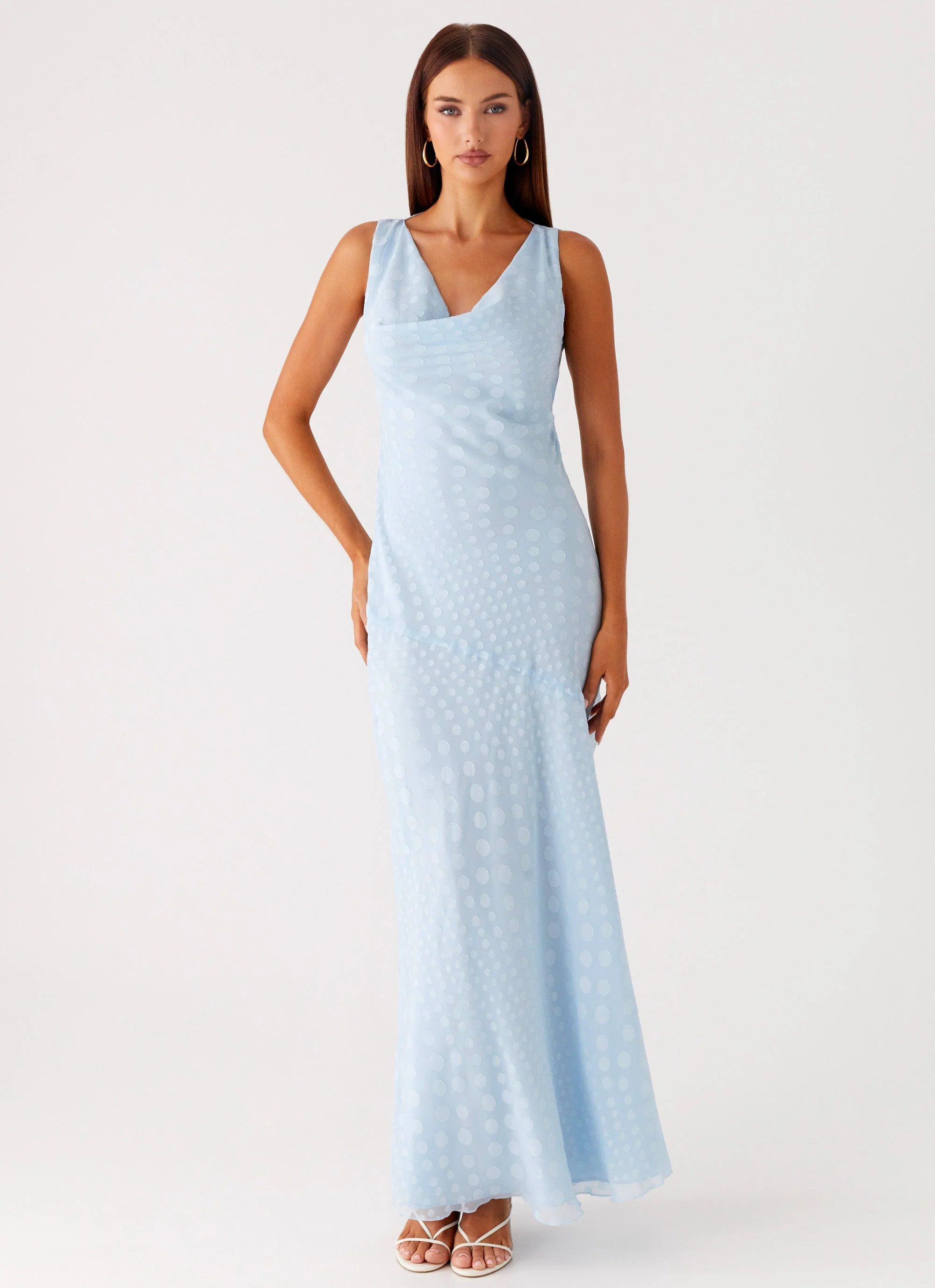 Sundance Chiffon Maxi Dress - Blue - Image 4