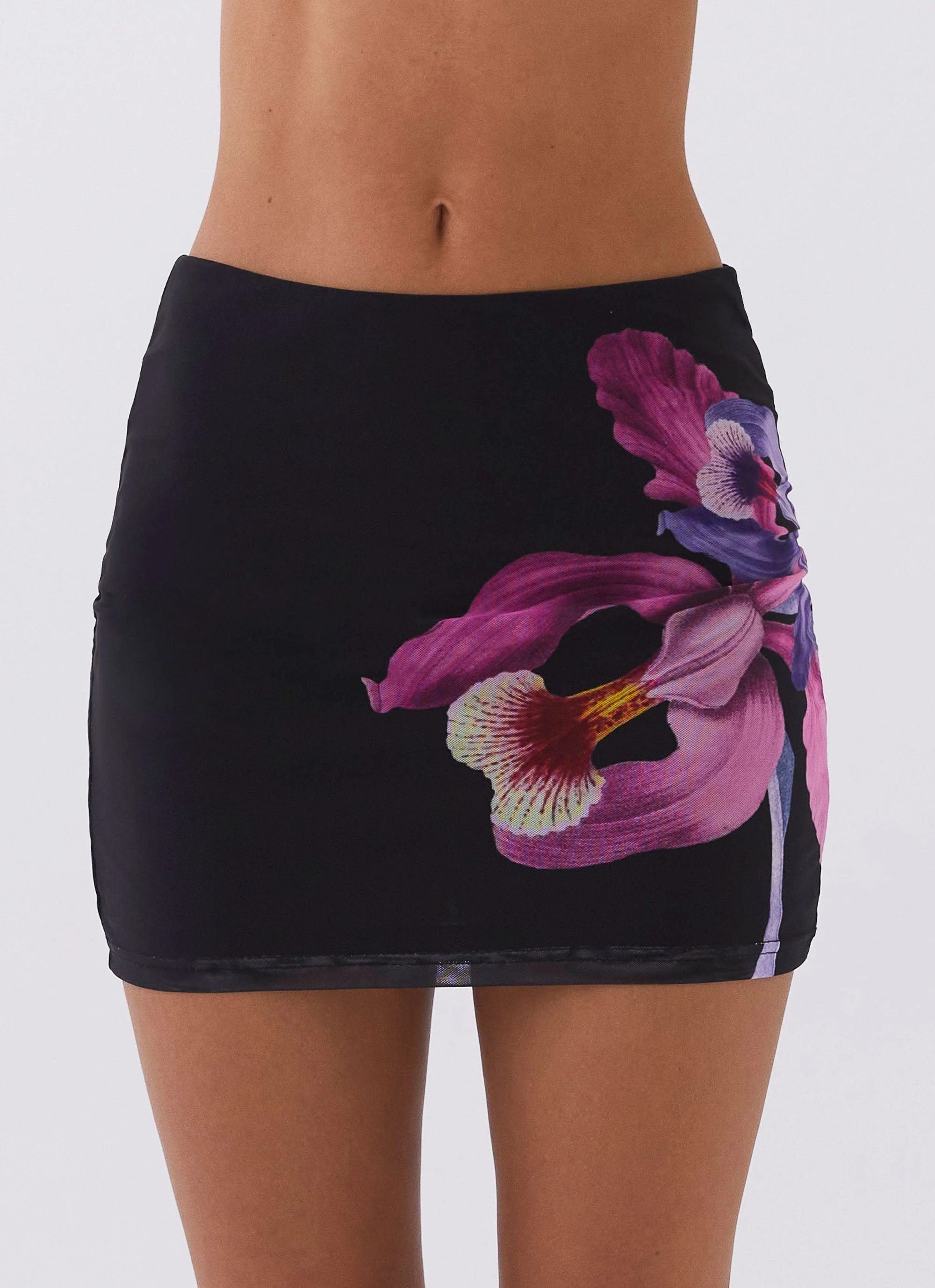 Sunset Bliss Mesh Mini Skirt - Cosmo Floral - Image 2