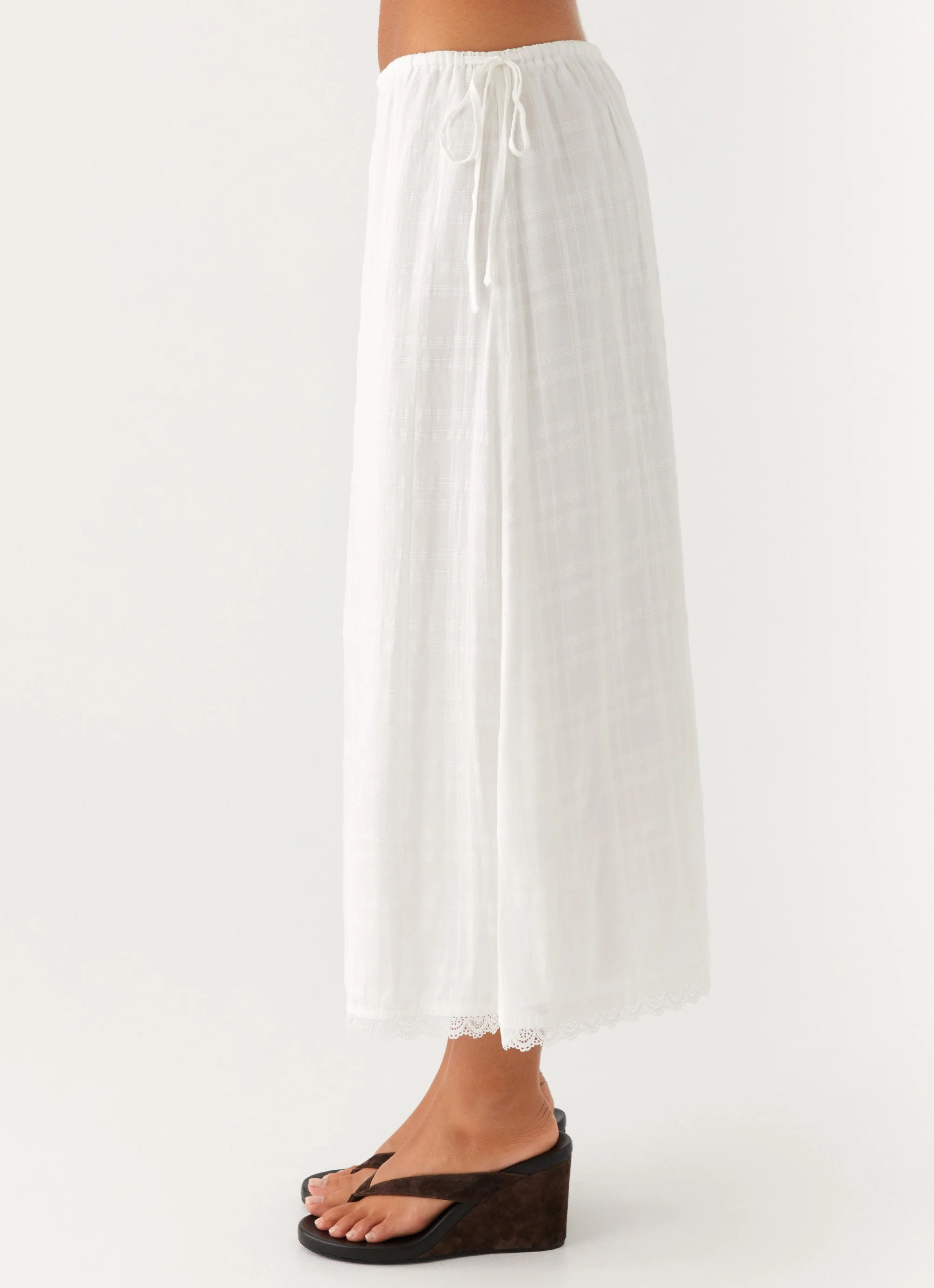 Sweet Lullaby Midi Skirt - White - Image 3
