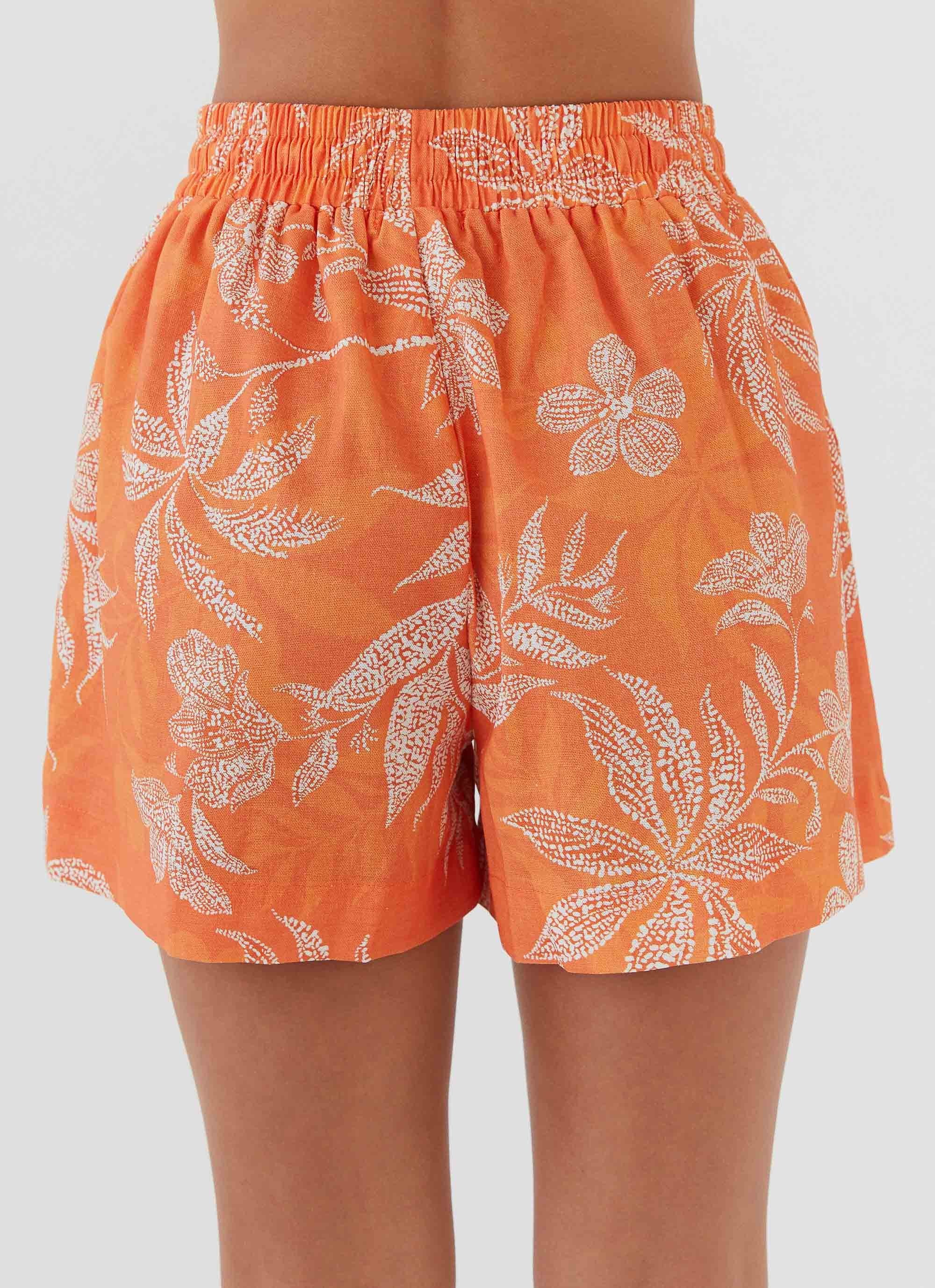 Sweet Relief Linen Shorts - Tropic Sunset - Image 5