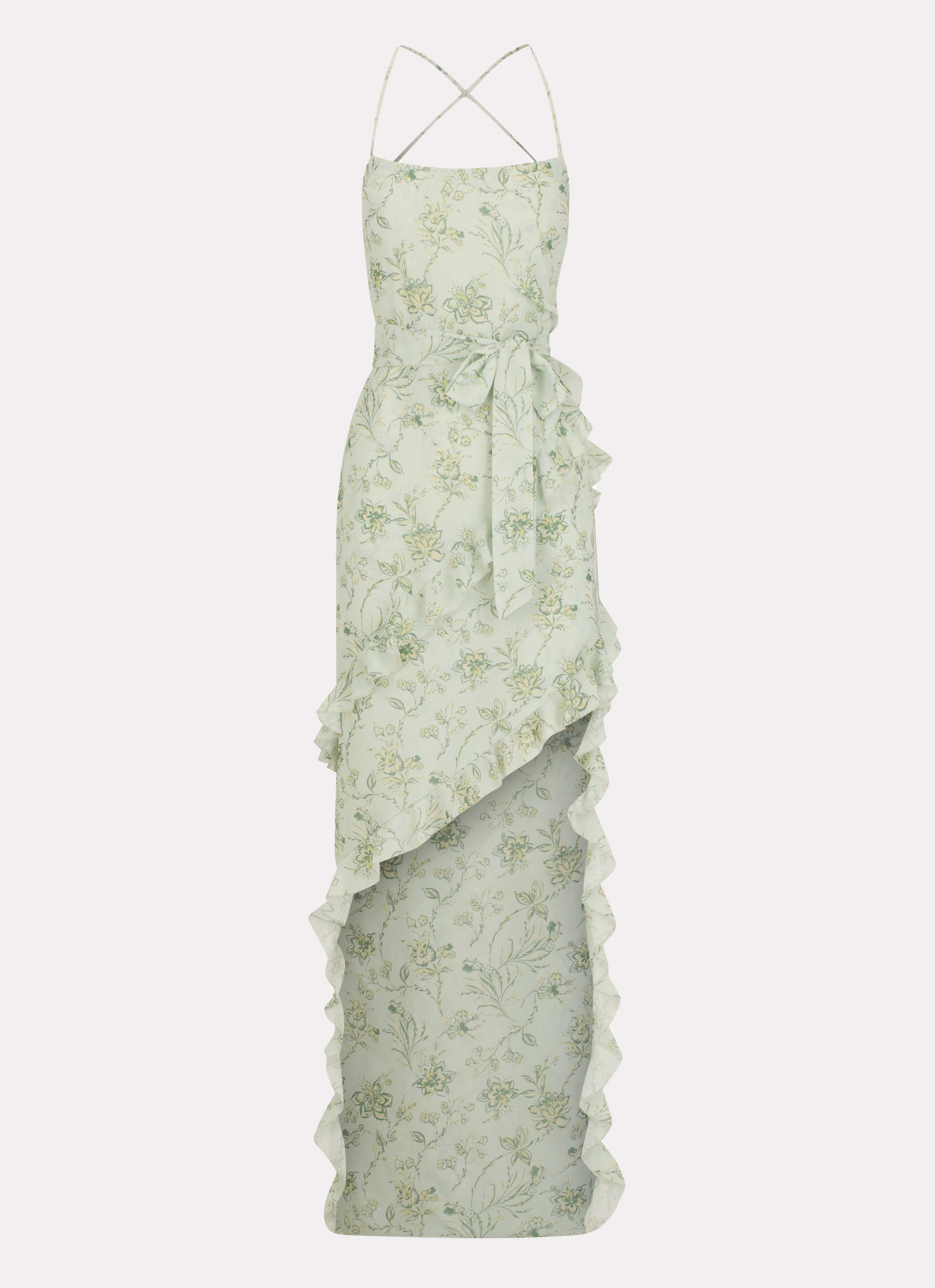 Sweet Serenity Maxi Dress - Sage Floral - Image 5