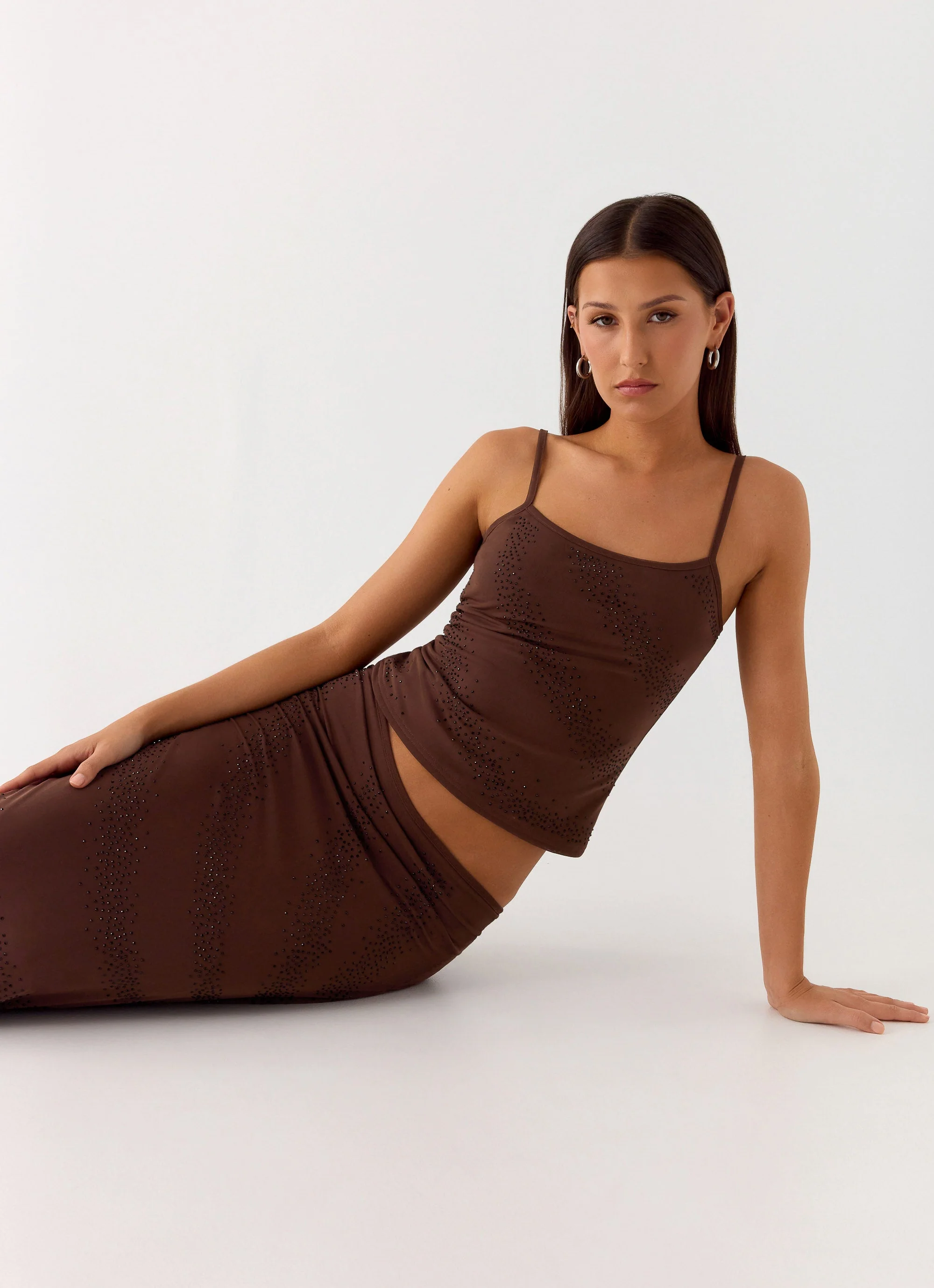 Sweet Sky Beaded Top - Chocolate - Image 8