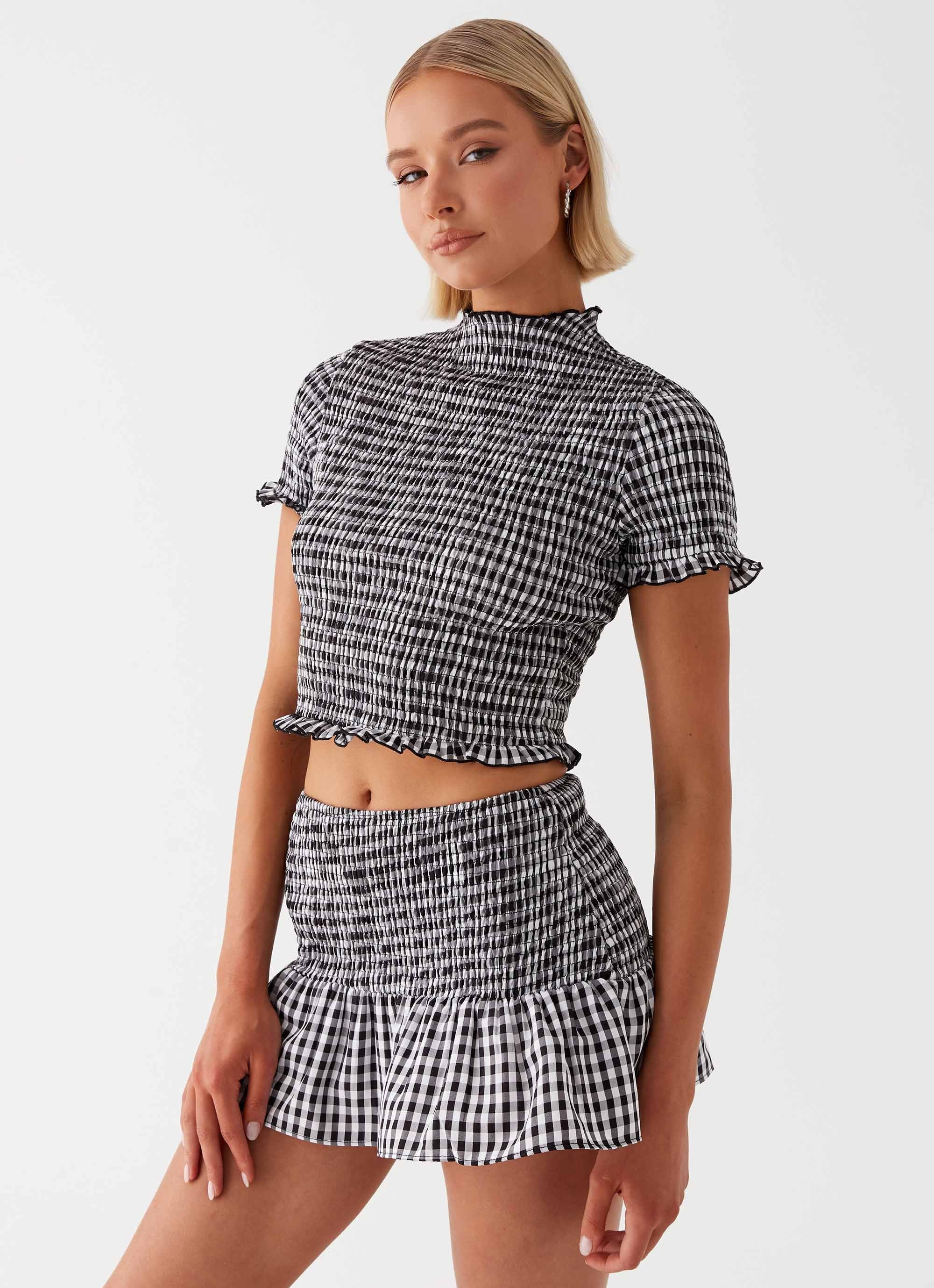 Sweetest Pie T-Shirt - Black Gingham - Image 6