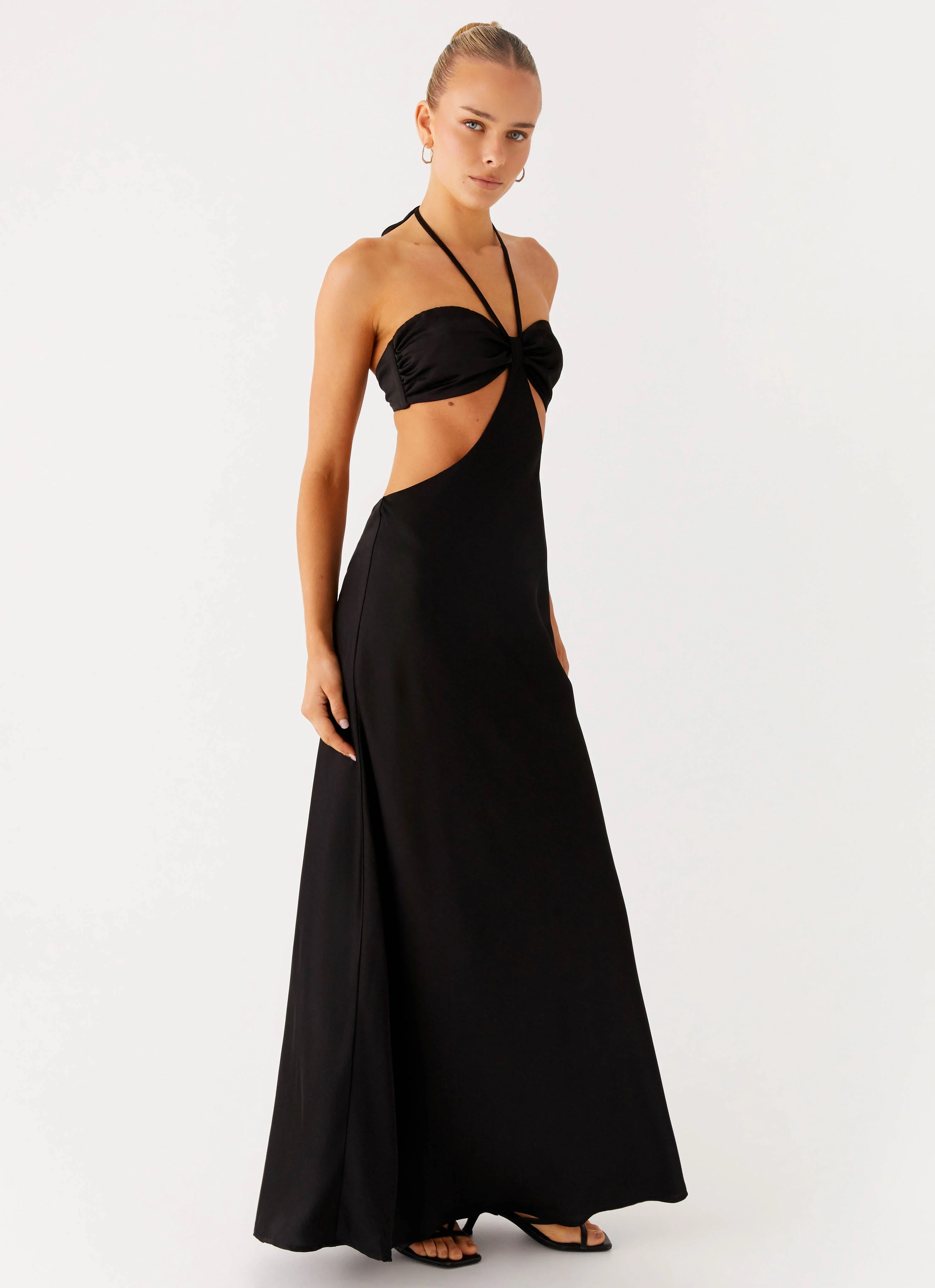 Sweetheart Cut Out Maxi Dress - Black - Image 5