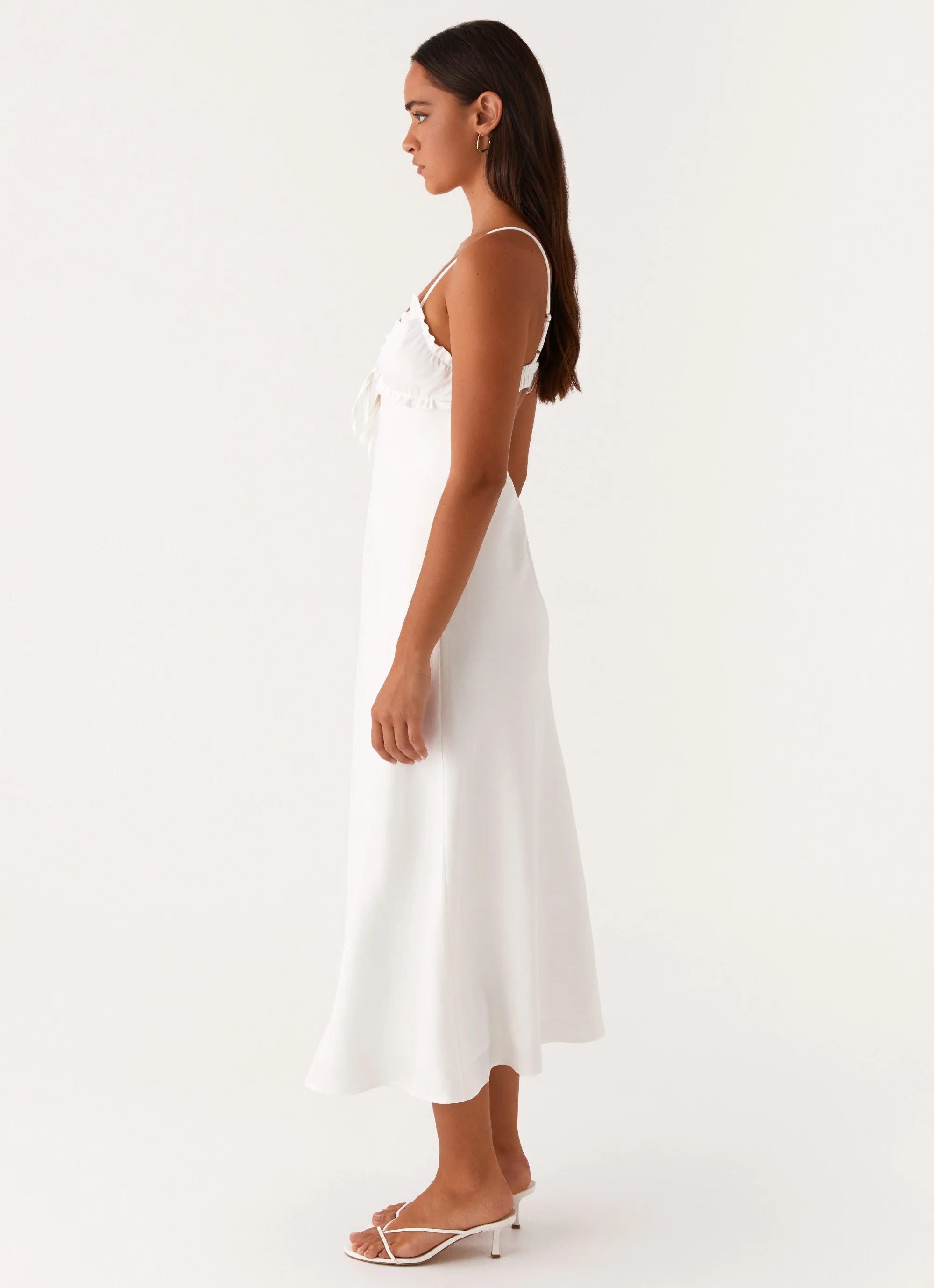 Take Note Midi Dress - White - Image 3