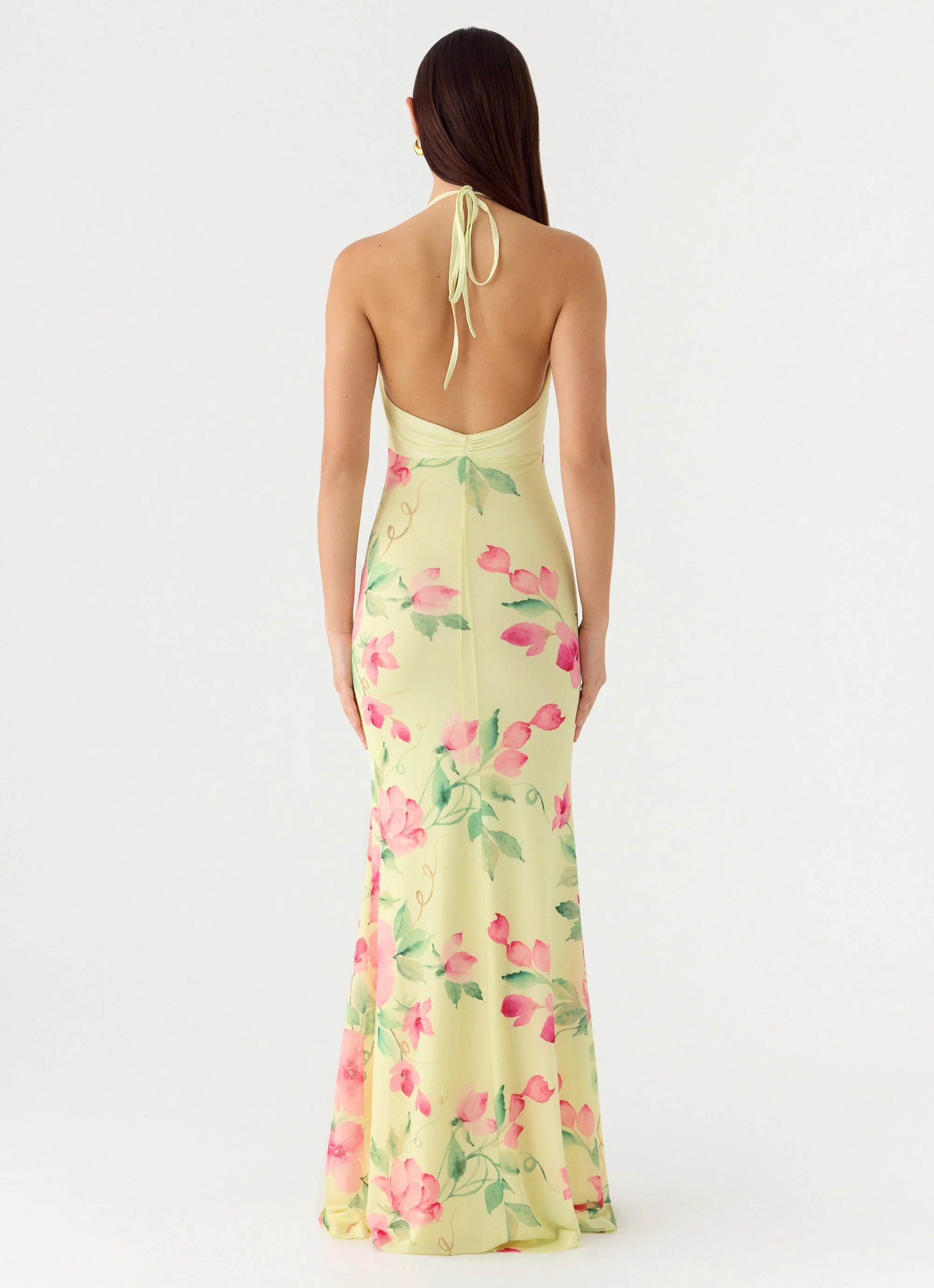 Takedown Halter Maxi Dress - Lemon Soleil - Image 3