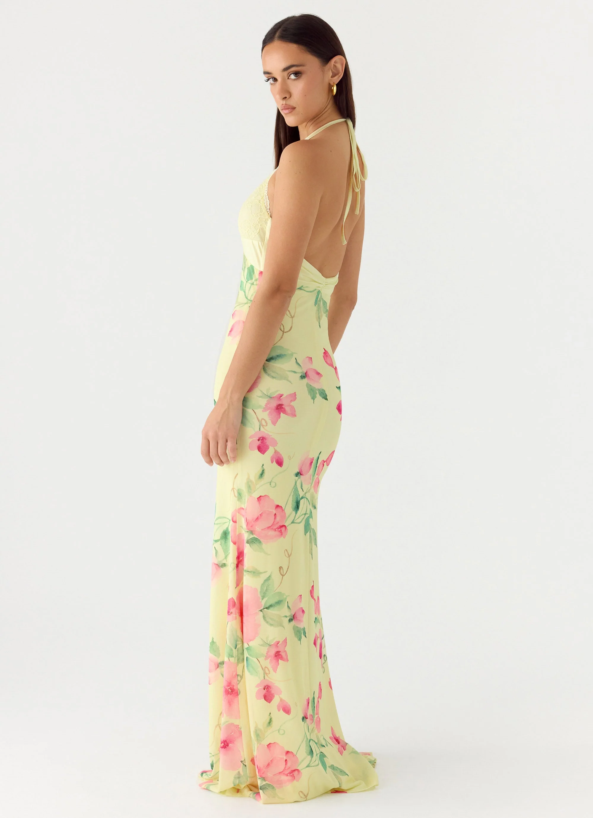 Takedown Halter Maxi Dress - Lemon Soleil - Image 6