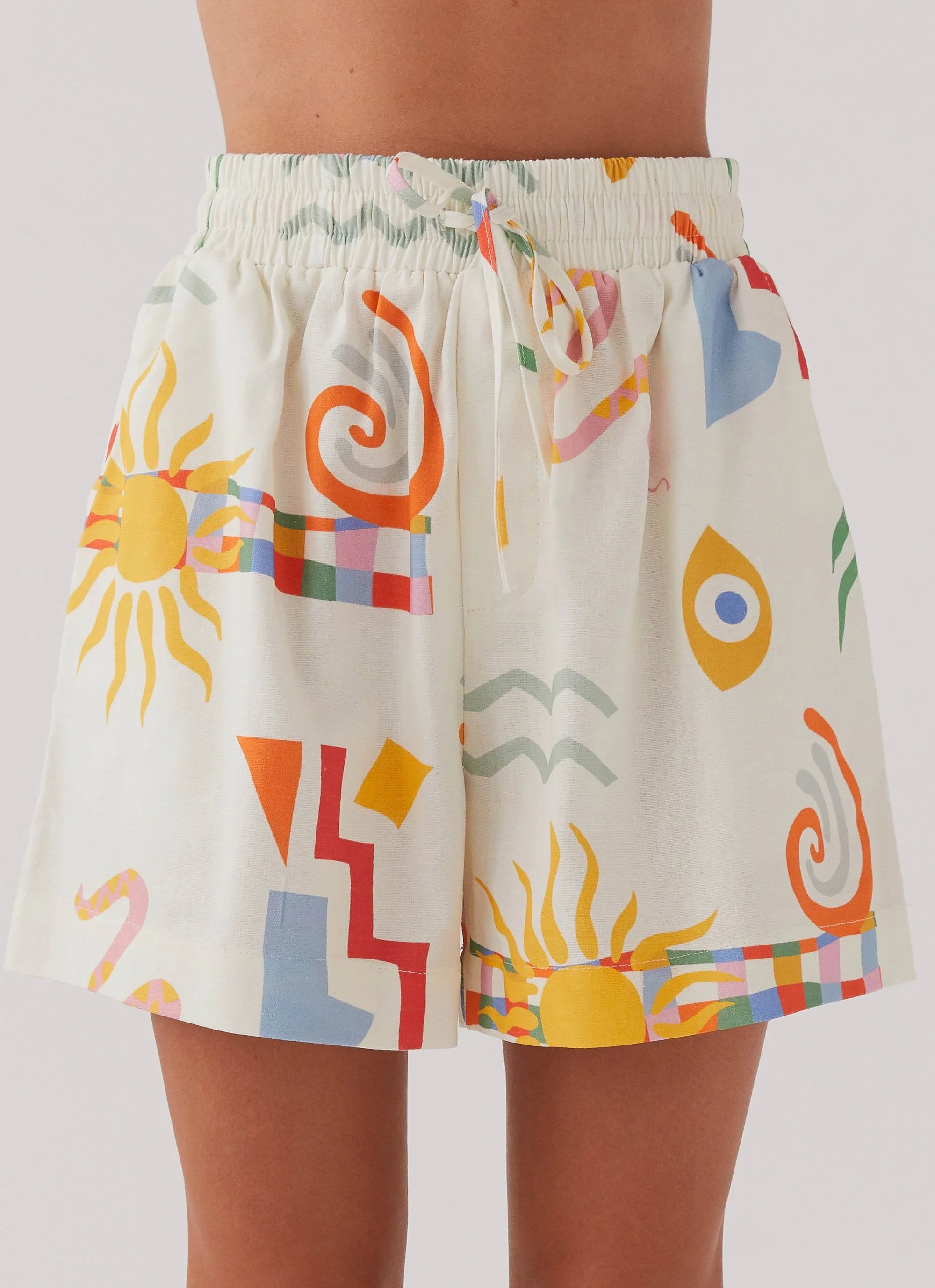 Tallulah Linen Shorts - Summer Palm - Image 5