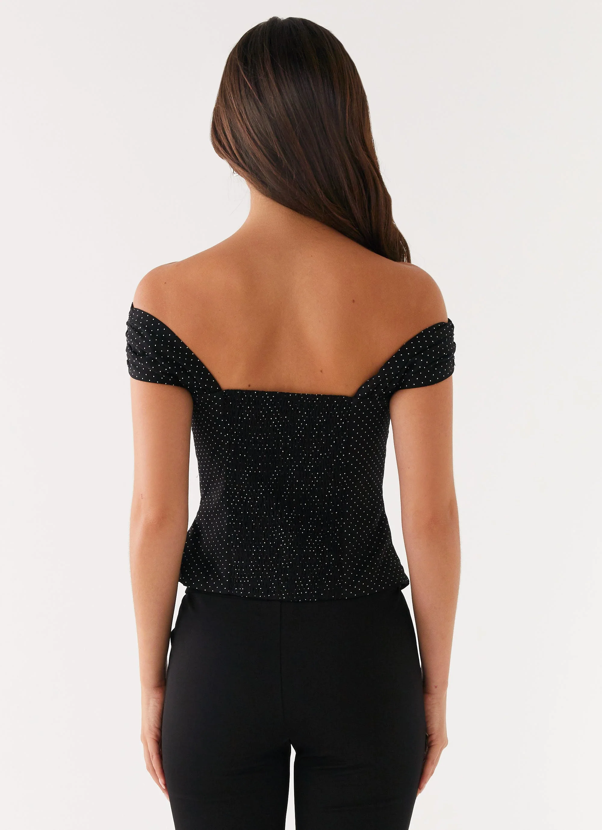 Tamera Top - Black Polka Dot - Image 4