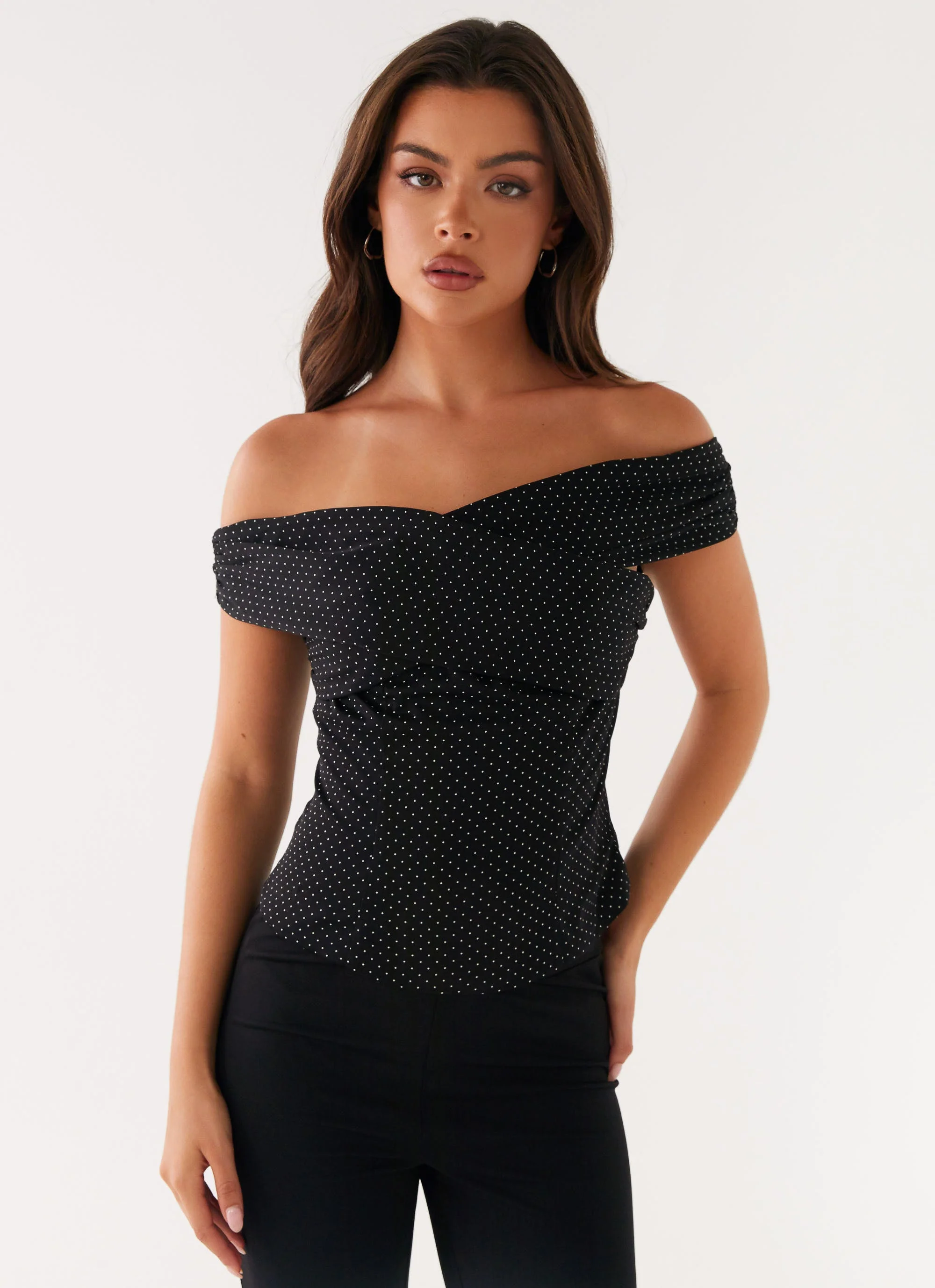 Tamera Top - Black Polka Dot - Image 5