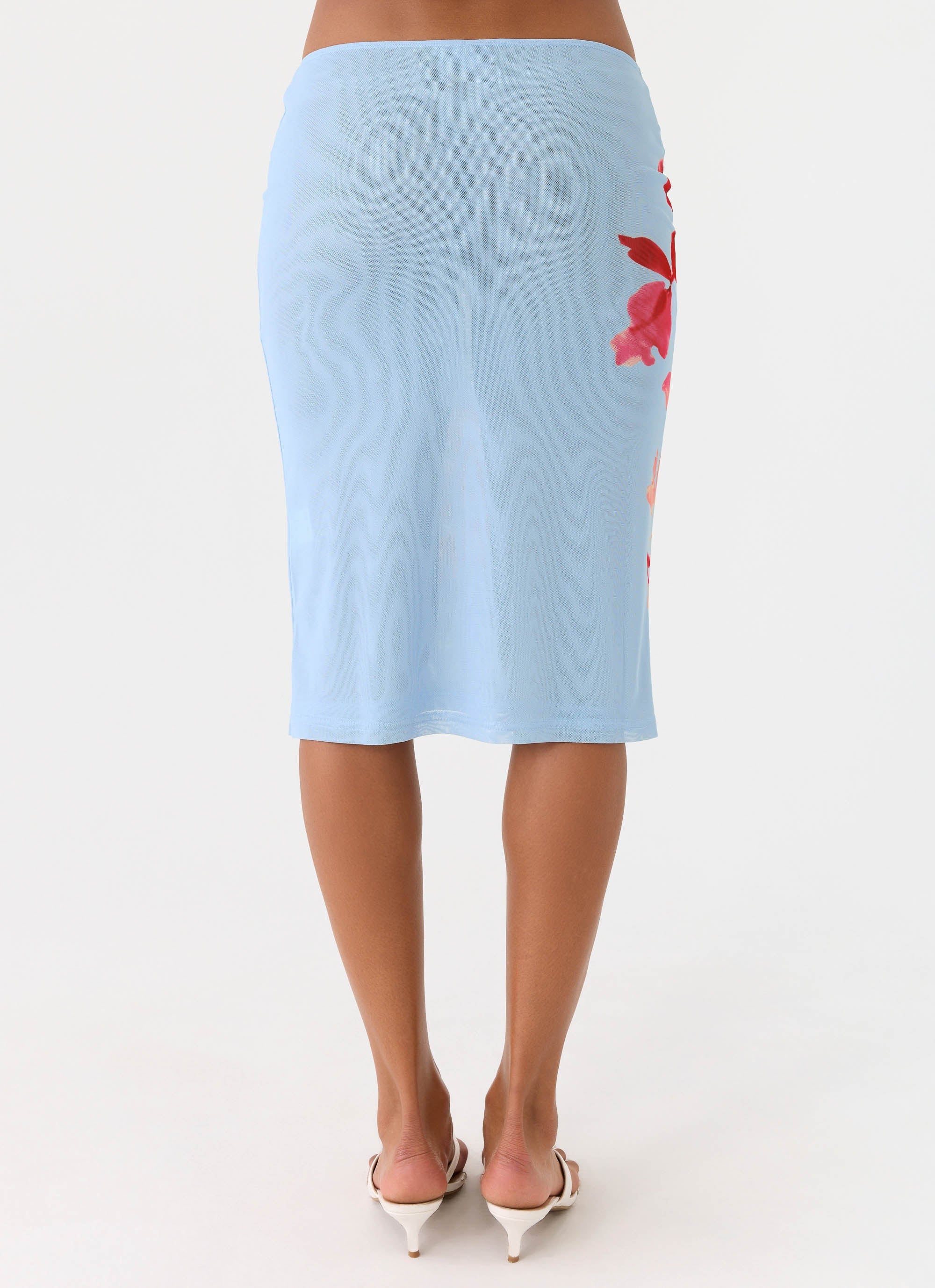 Tamia Midi Skirt - Blue Petal - Image 3