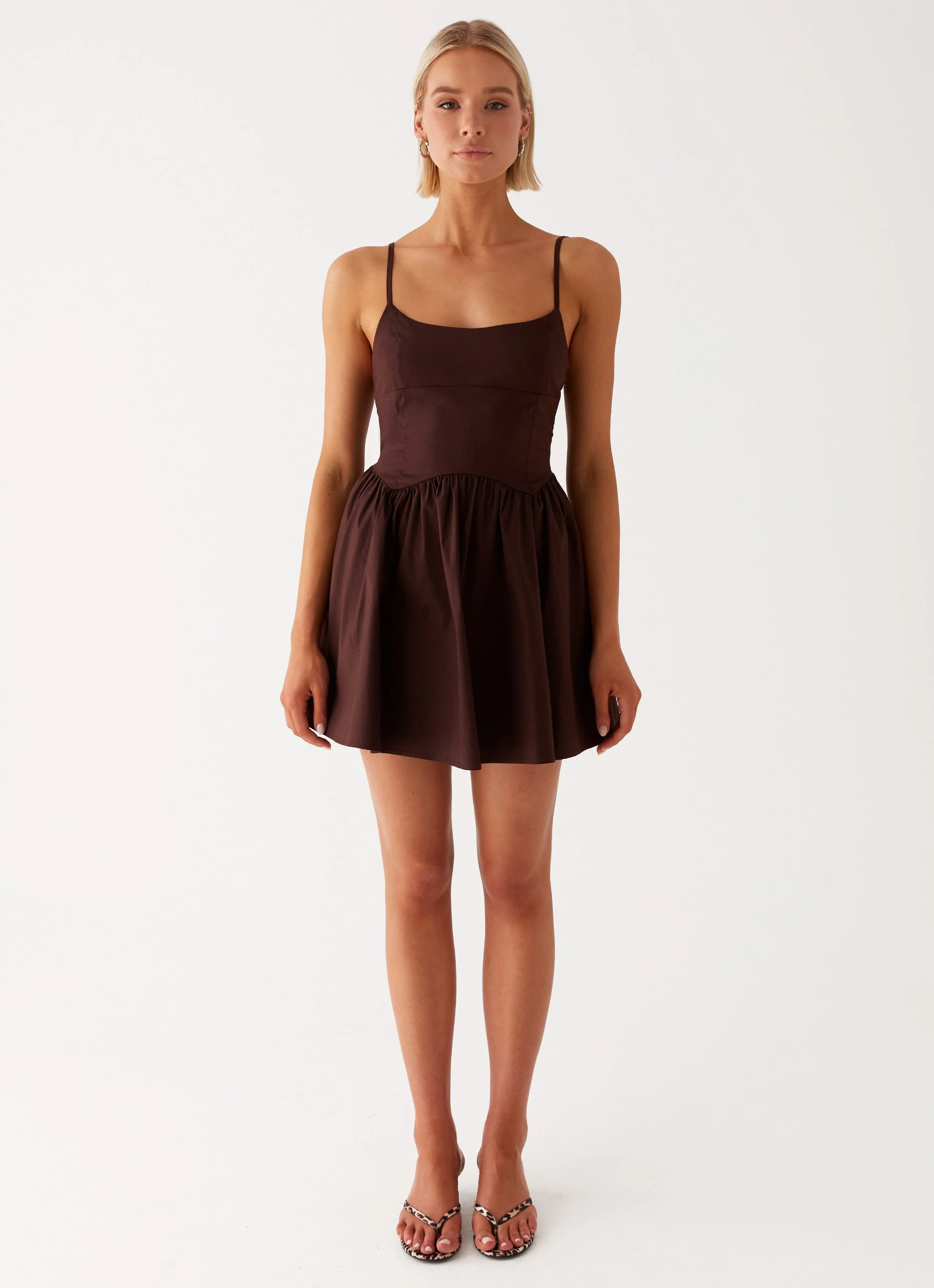 Tesoro Mio Mini Dress - Chocolate - Image 2