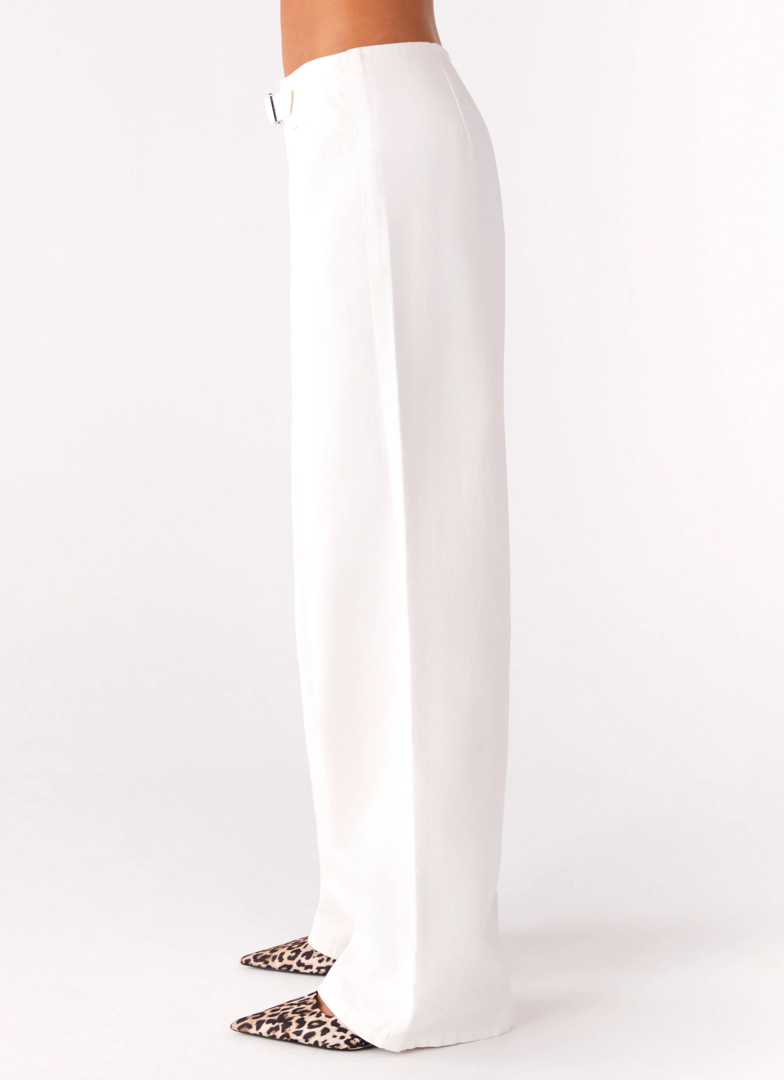 Texas Low Rise Denim Jeans - White - Image 3