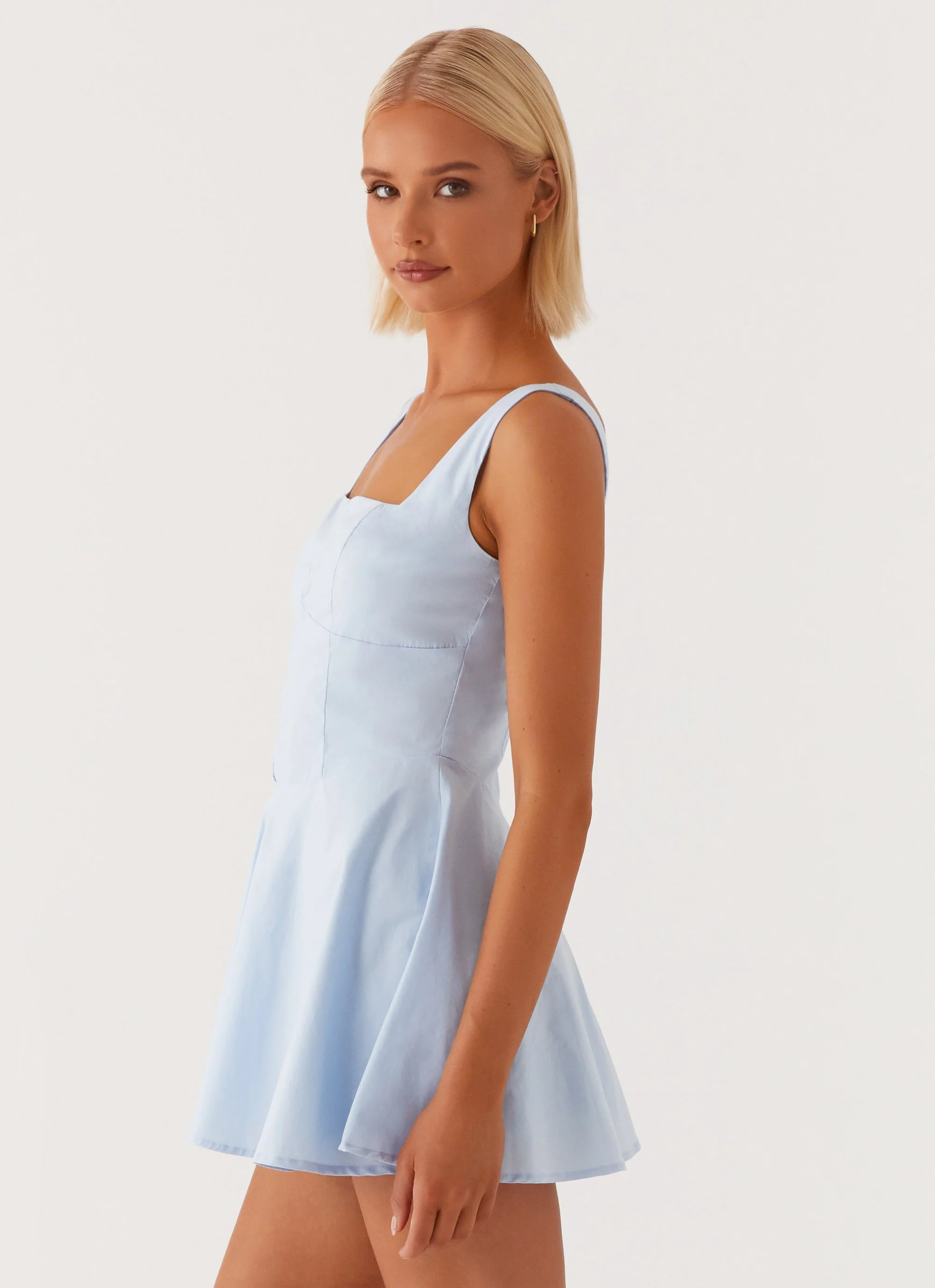 The Isle Mini Dress - Blue - Image 4