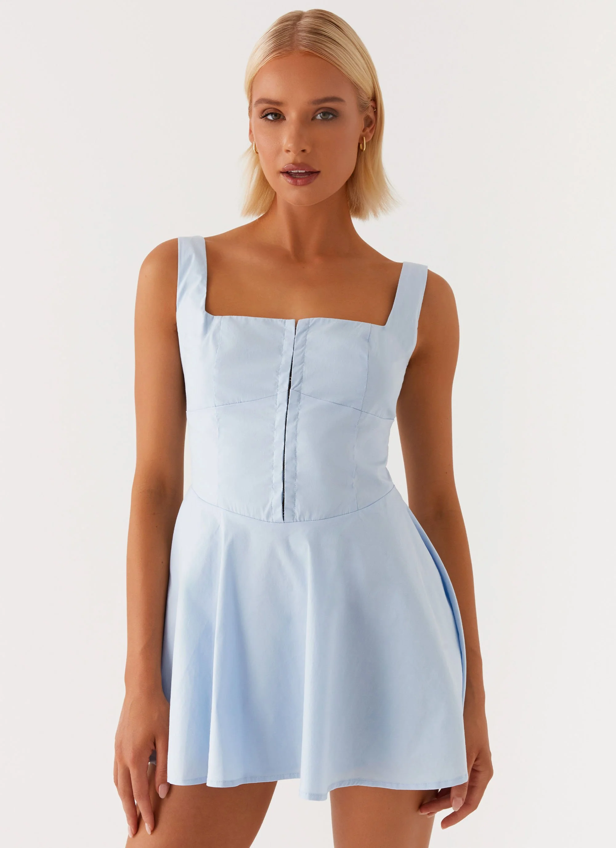 The Isle Mini Dress - Blue - Image 6