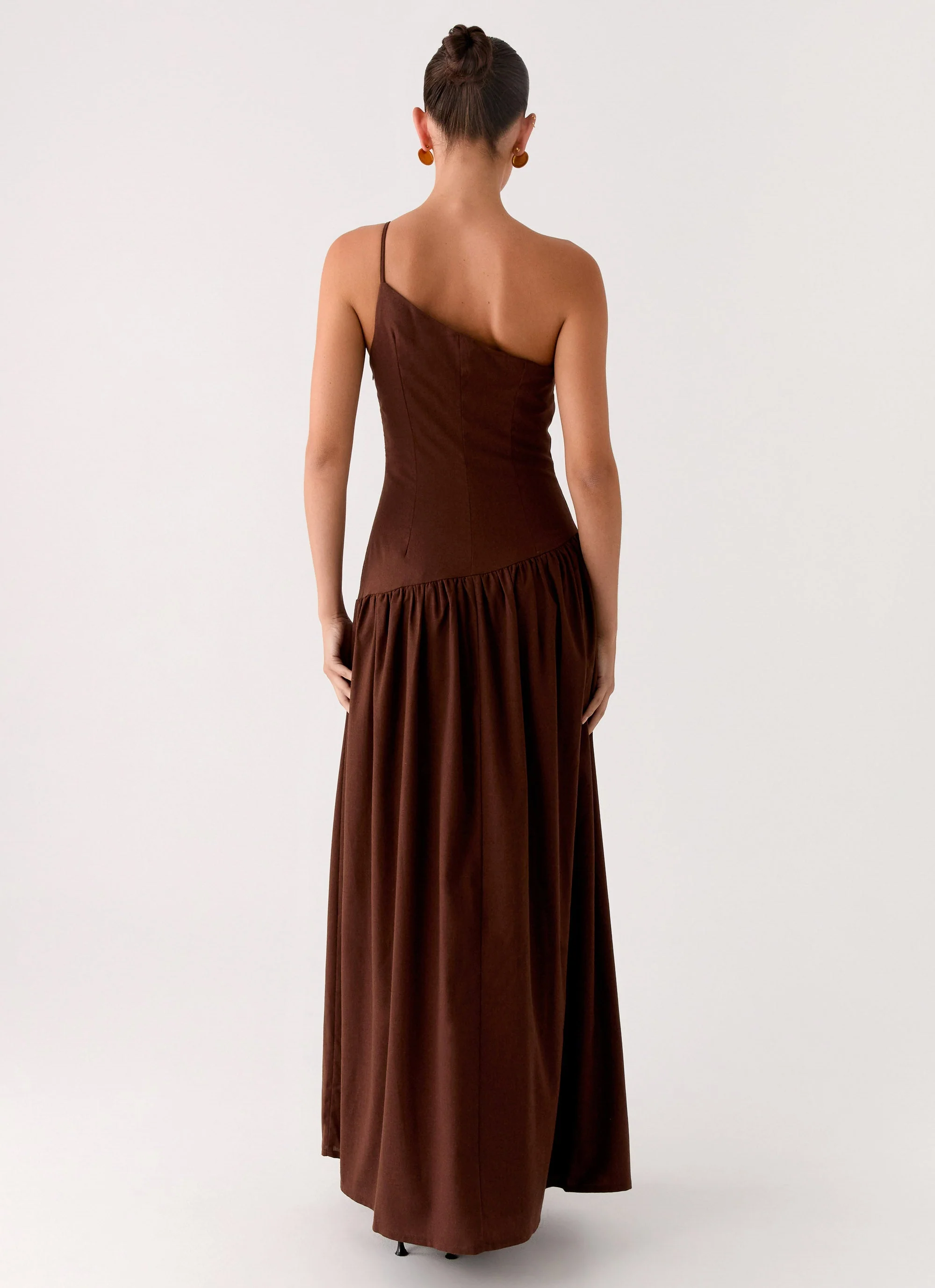 Thinking About You Linen Maxi Dress - Brown - Image 3