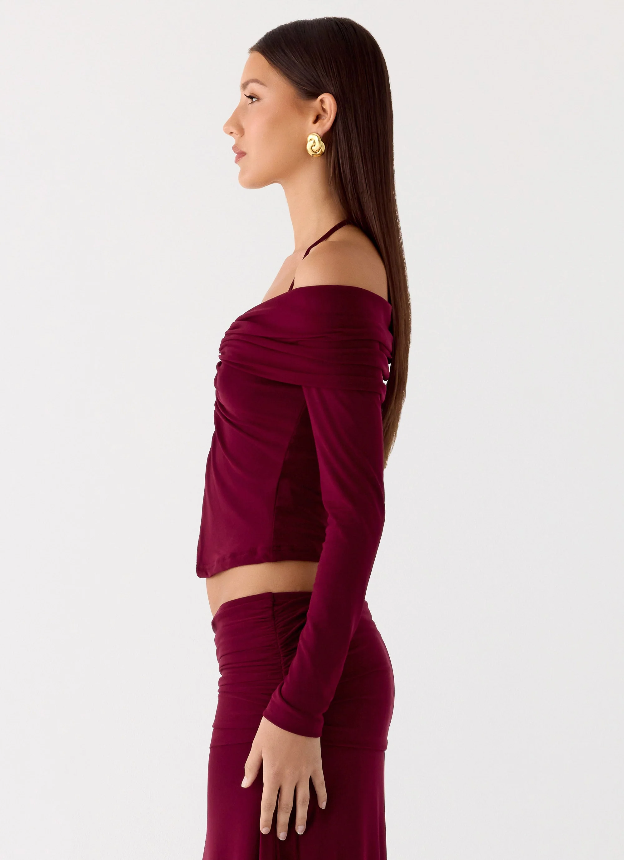 Thorness Long Sleeve Top - Plum - Image 3