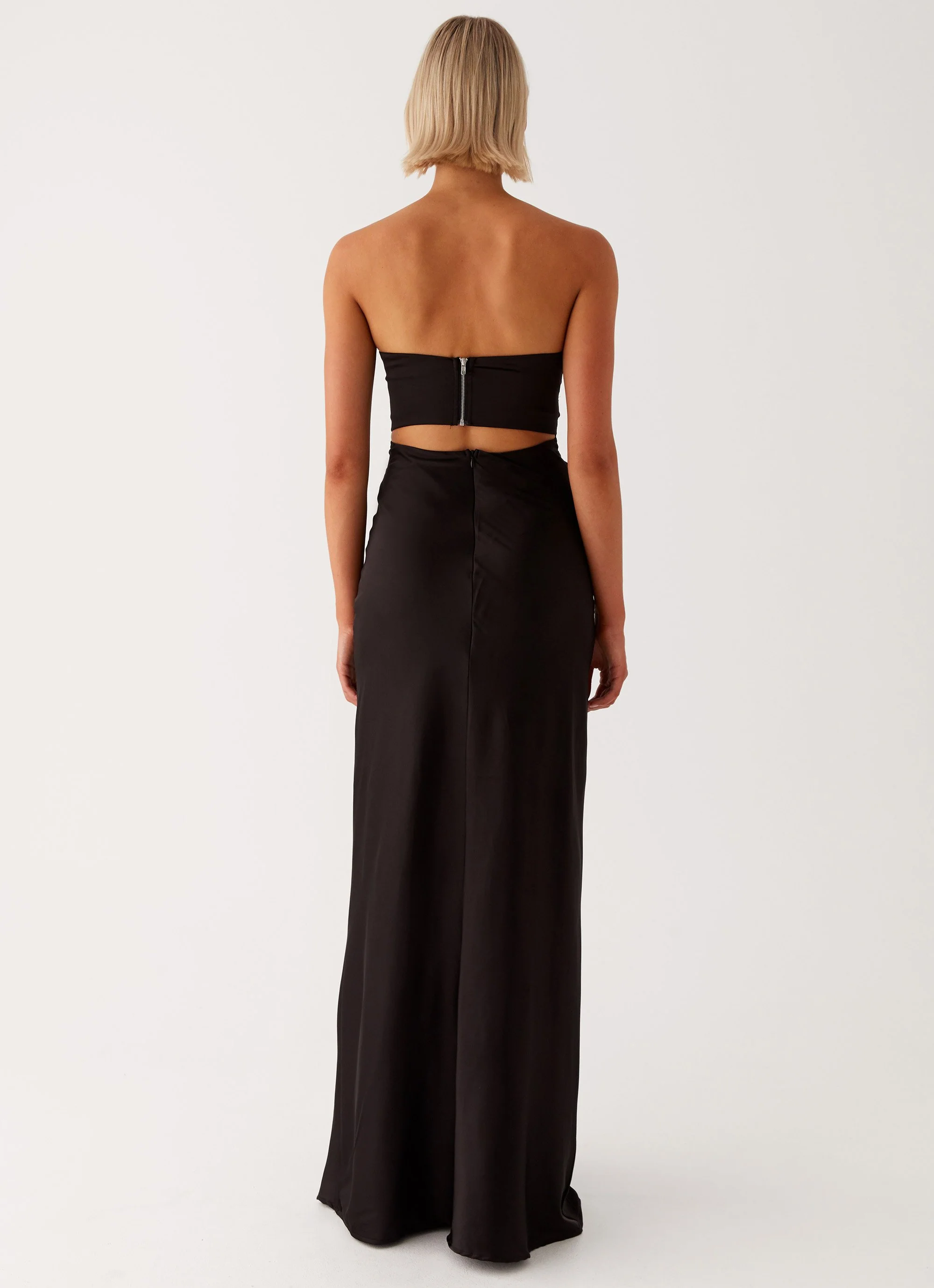 Tianna Strapless Maxi Dress - Black - Image 4