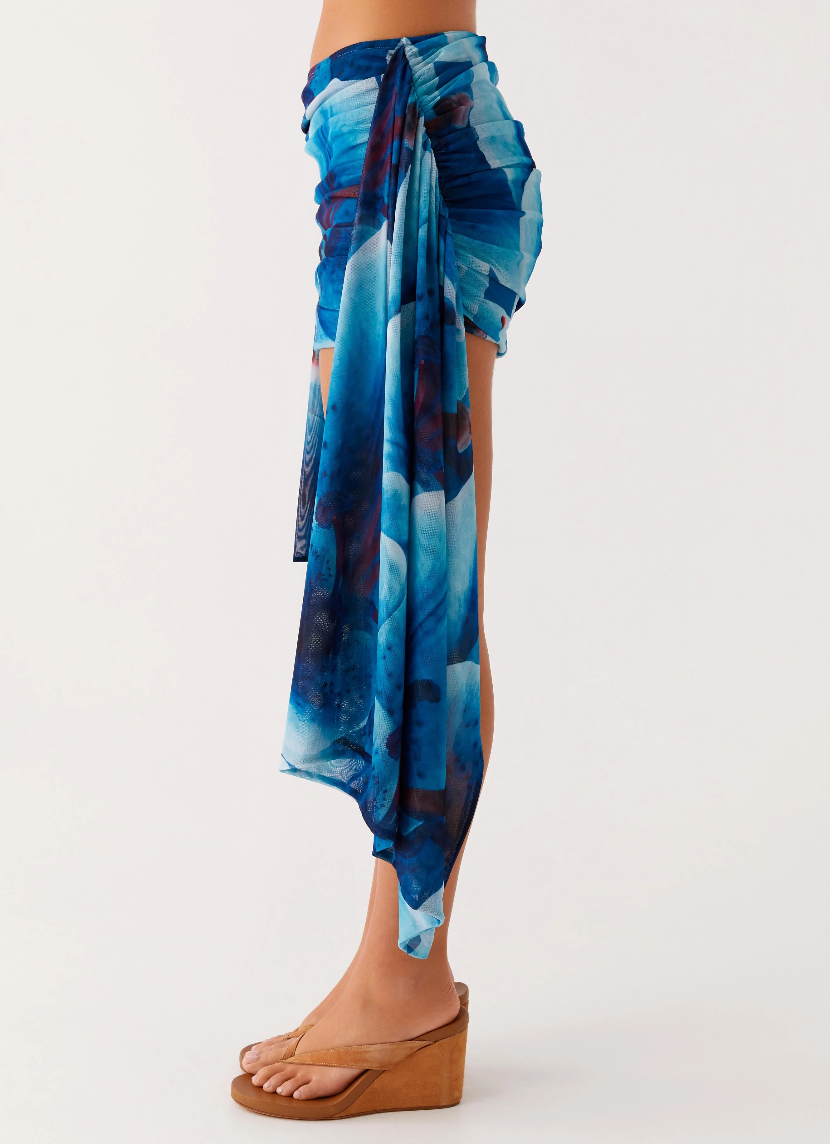 Tigerlily Micro Skirt - Turquoise Floral - Image 3