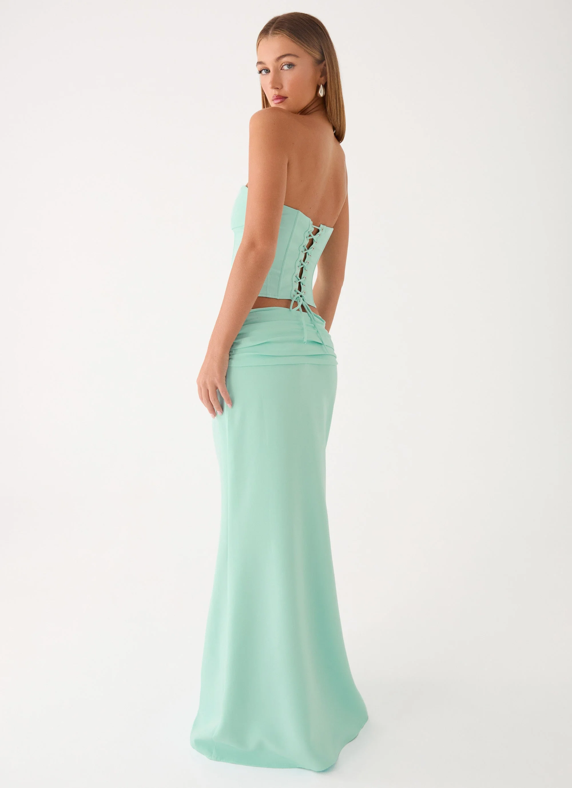 Tillie Maxi Skirt - Aqua - Image 5