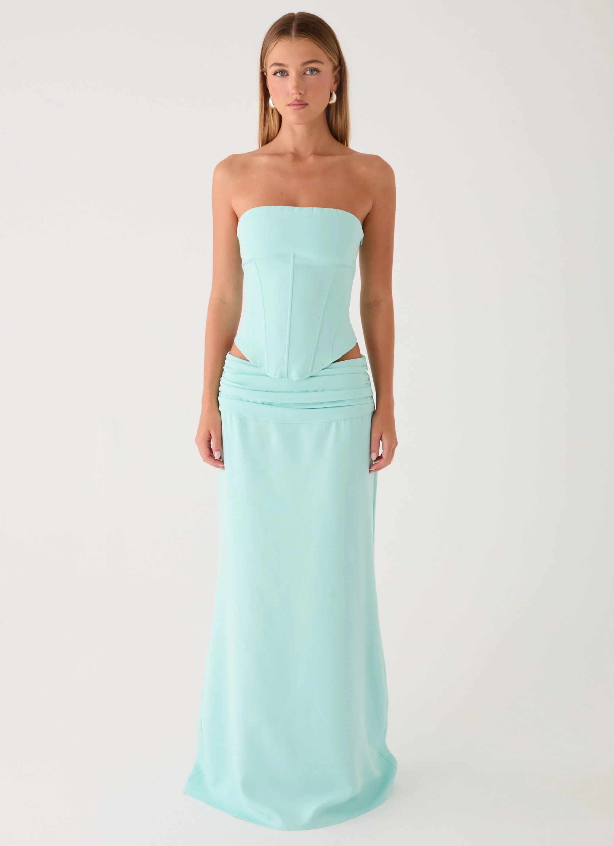 Tillie Maxi Skirt - Aqua - Image 6