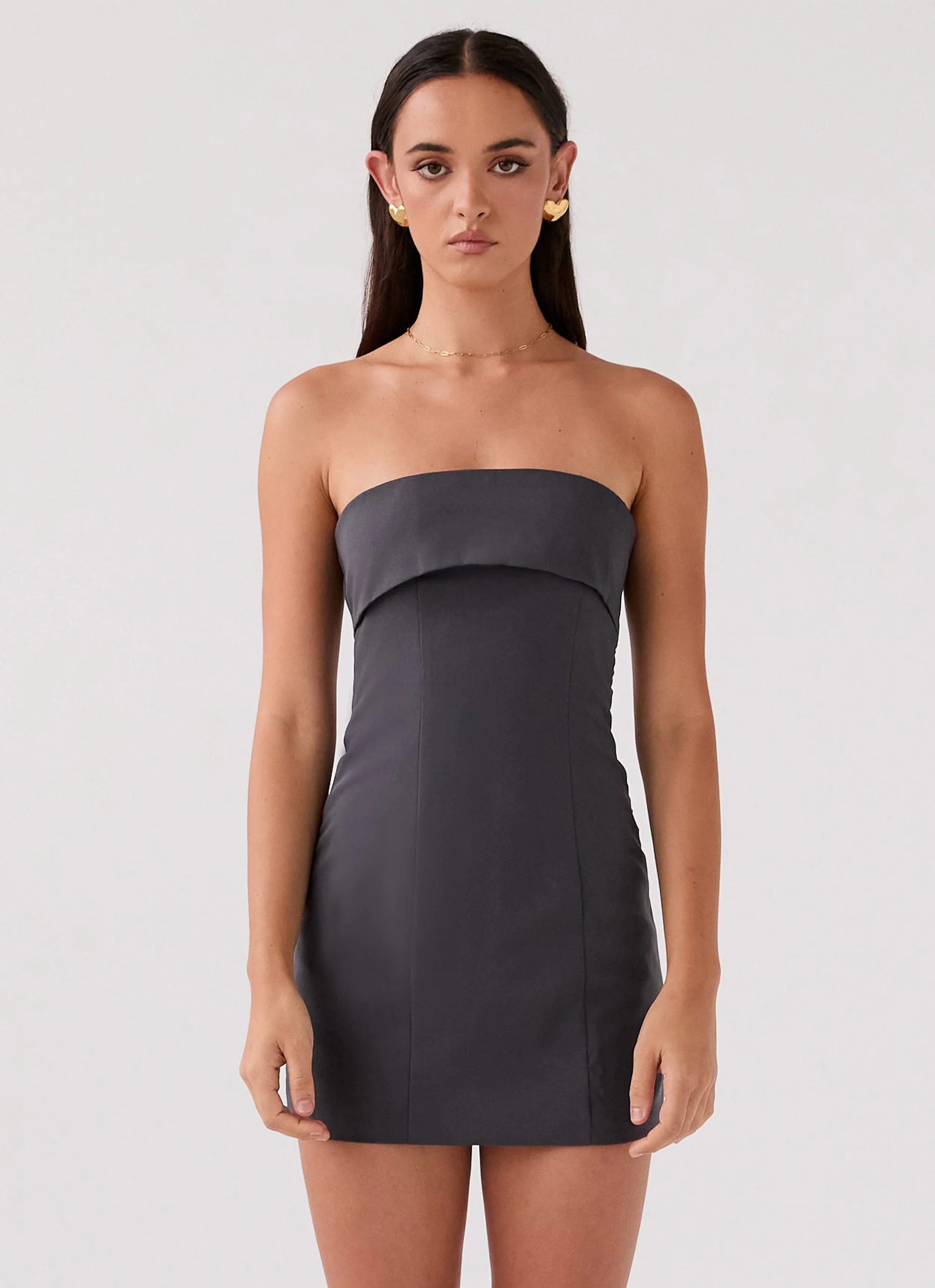 Total Need Mini Dress - Charcoal - Image 6
