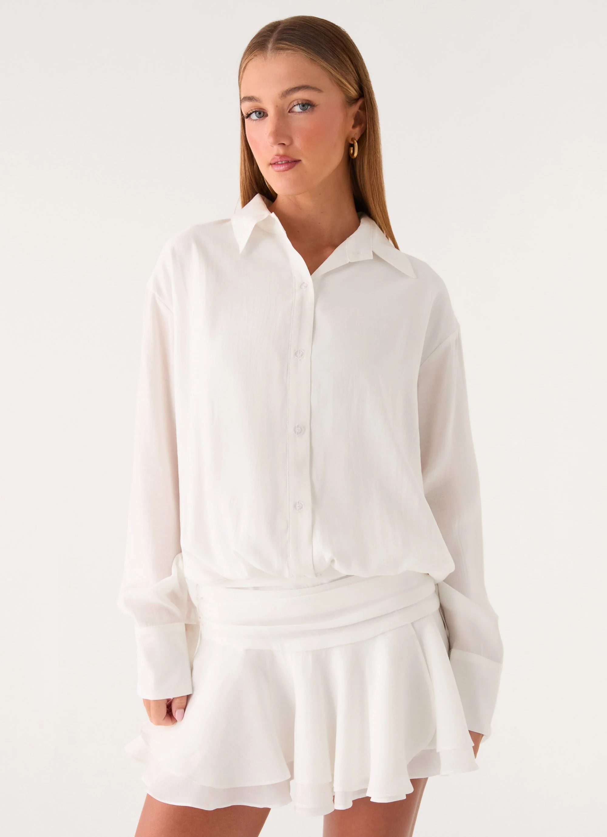 Tranter Mini Dress - White - Image 5